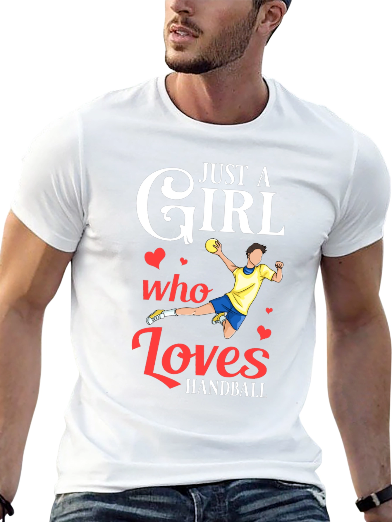 Black Handball Girl's Love T-Shirt view 13