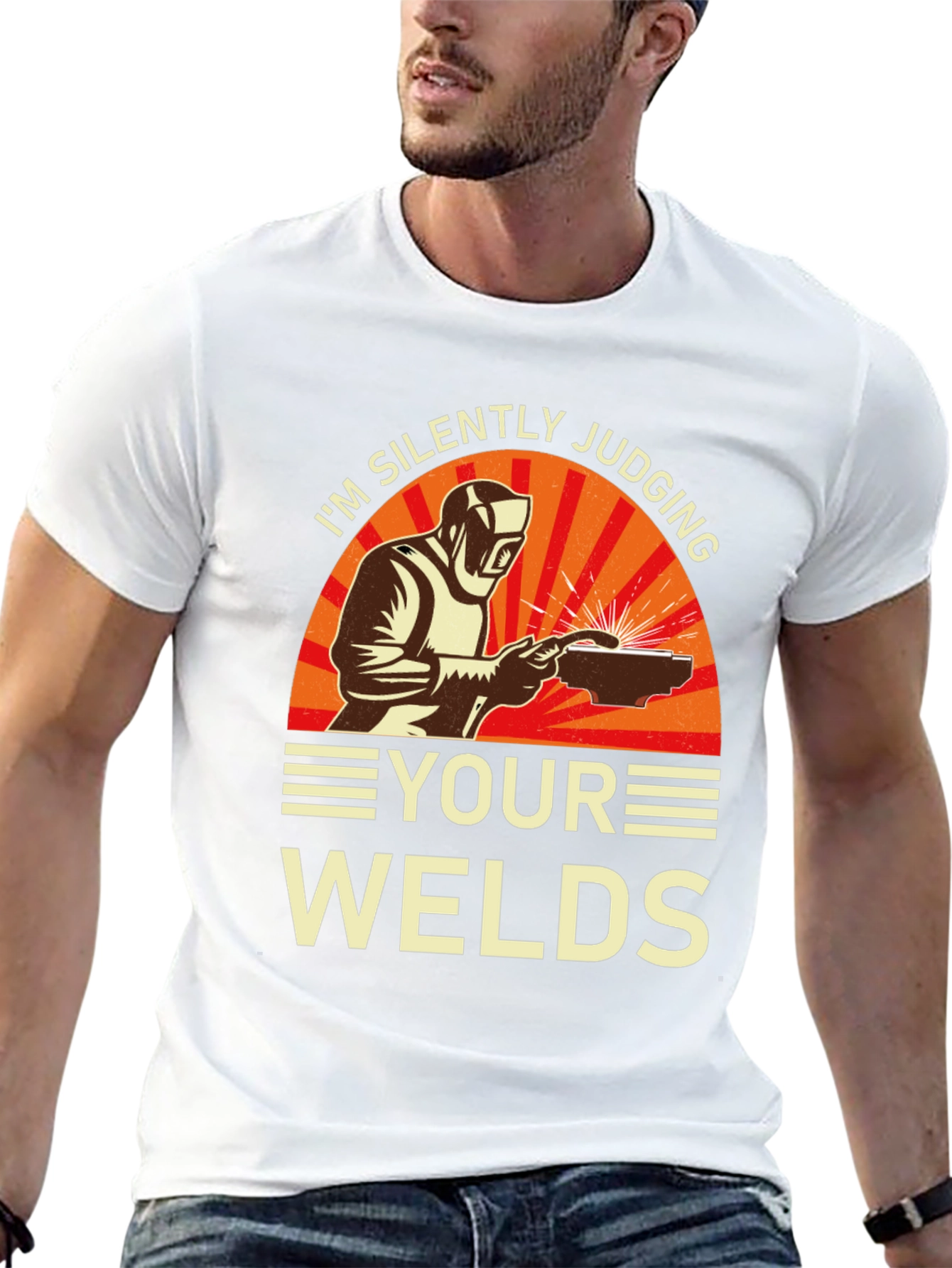 Black Welder T-Shirt - Silently Judging Your Welds Funny Tee view 13