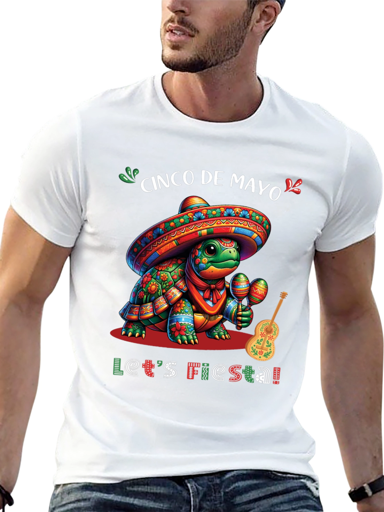 Black Cinco de Mayo Turtle Fiesta T-Shirt view 13