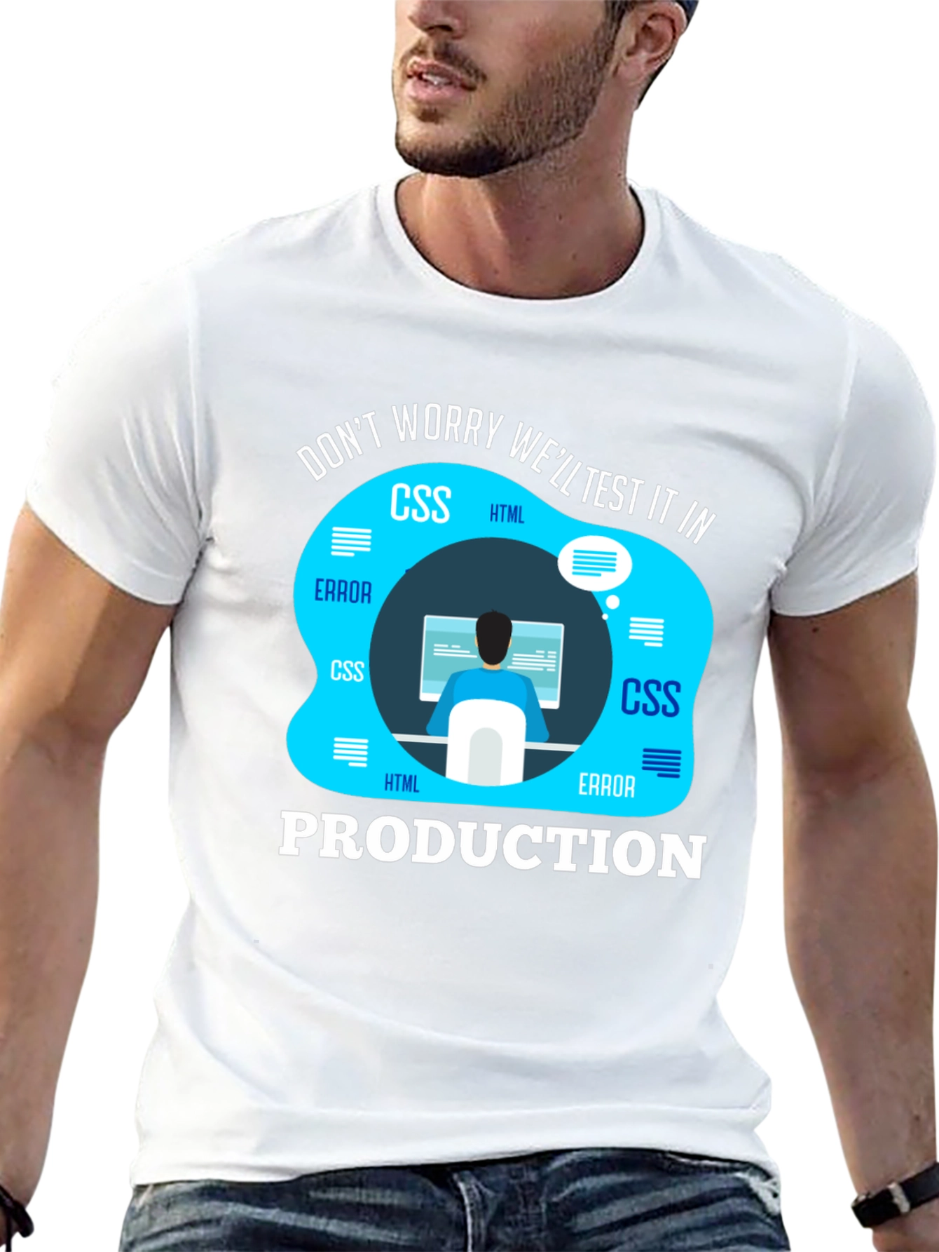 Black Programmer T-Shirt - We'll Test It In Production view 13