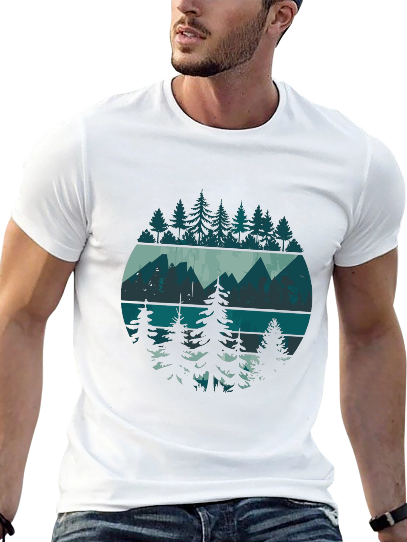 Black Mountain & Trees Graphic Tee view 13