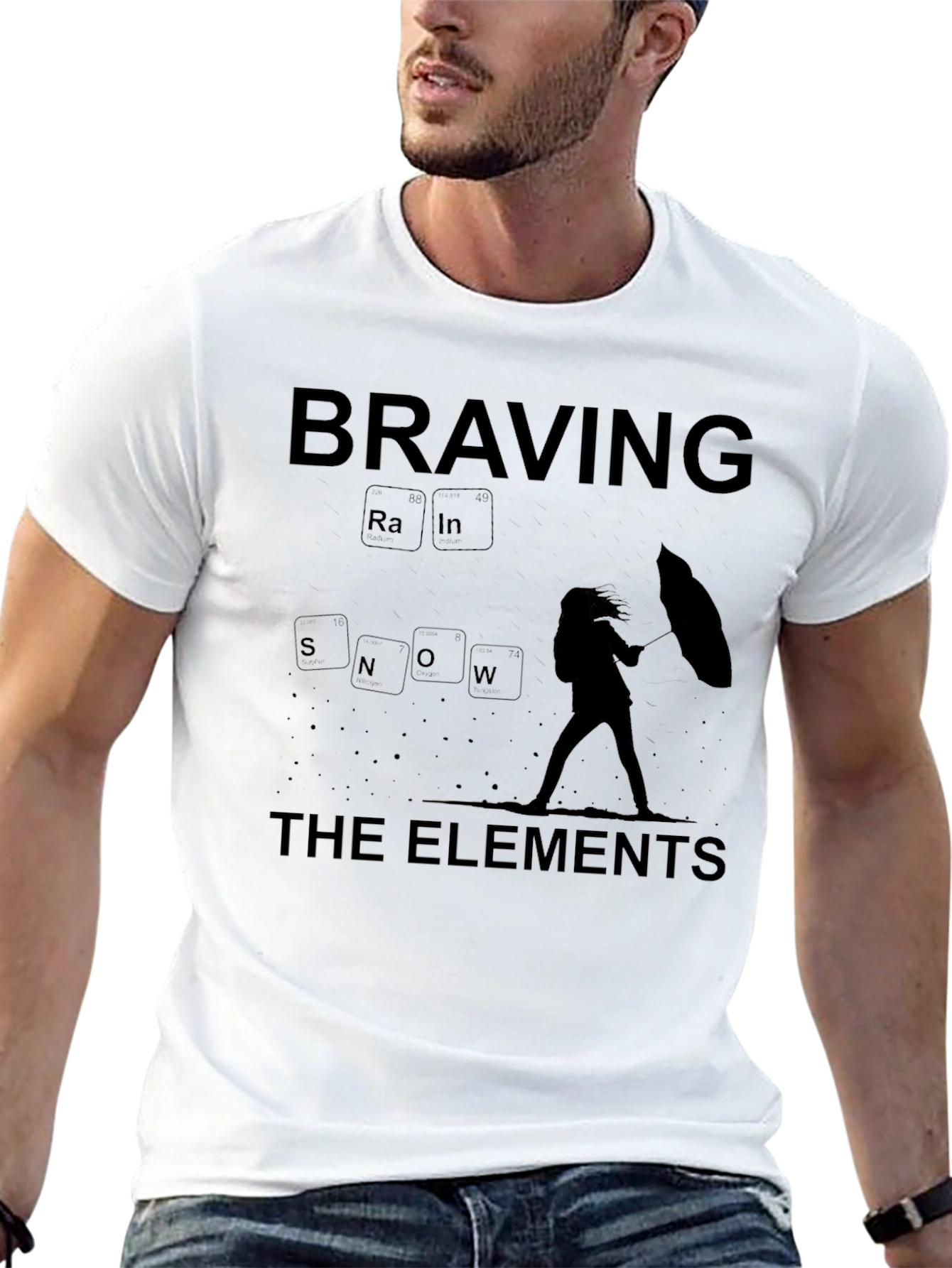 Black Braving the Elements T-Shirt: Rain or Snow view 13