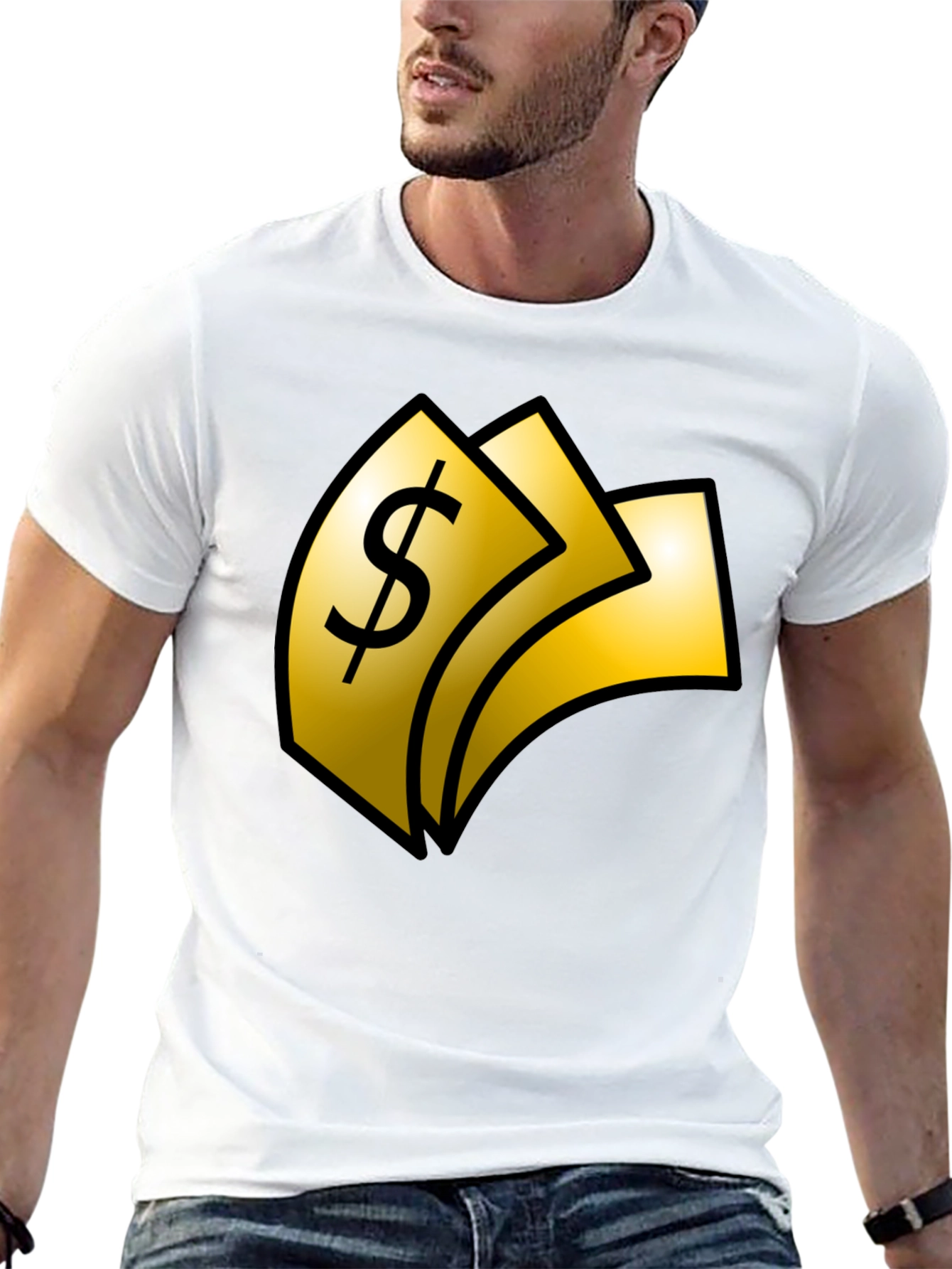 Black Money Graphic T-Shirt - Black view 13