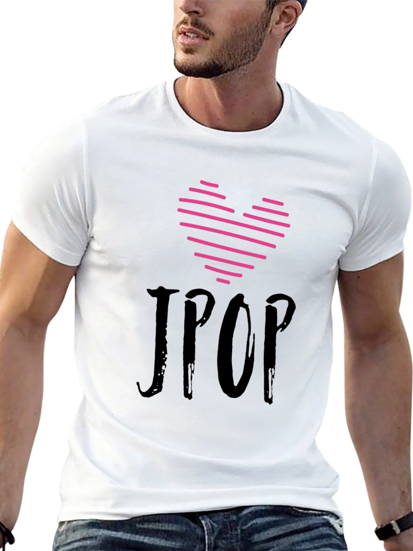 Black I Heart JPOP Tee - Stylish Graphic T-Shirt view 13