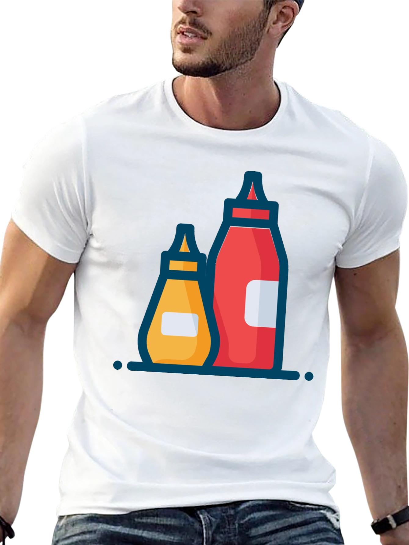 Black Ketchup & Mustard Graphic Tee view 13