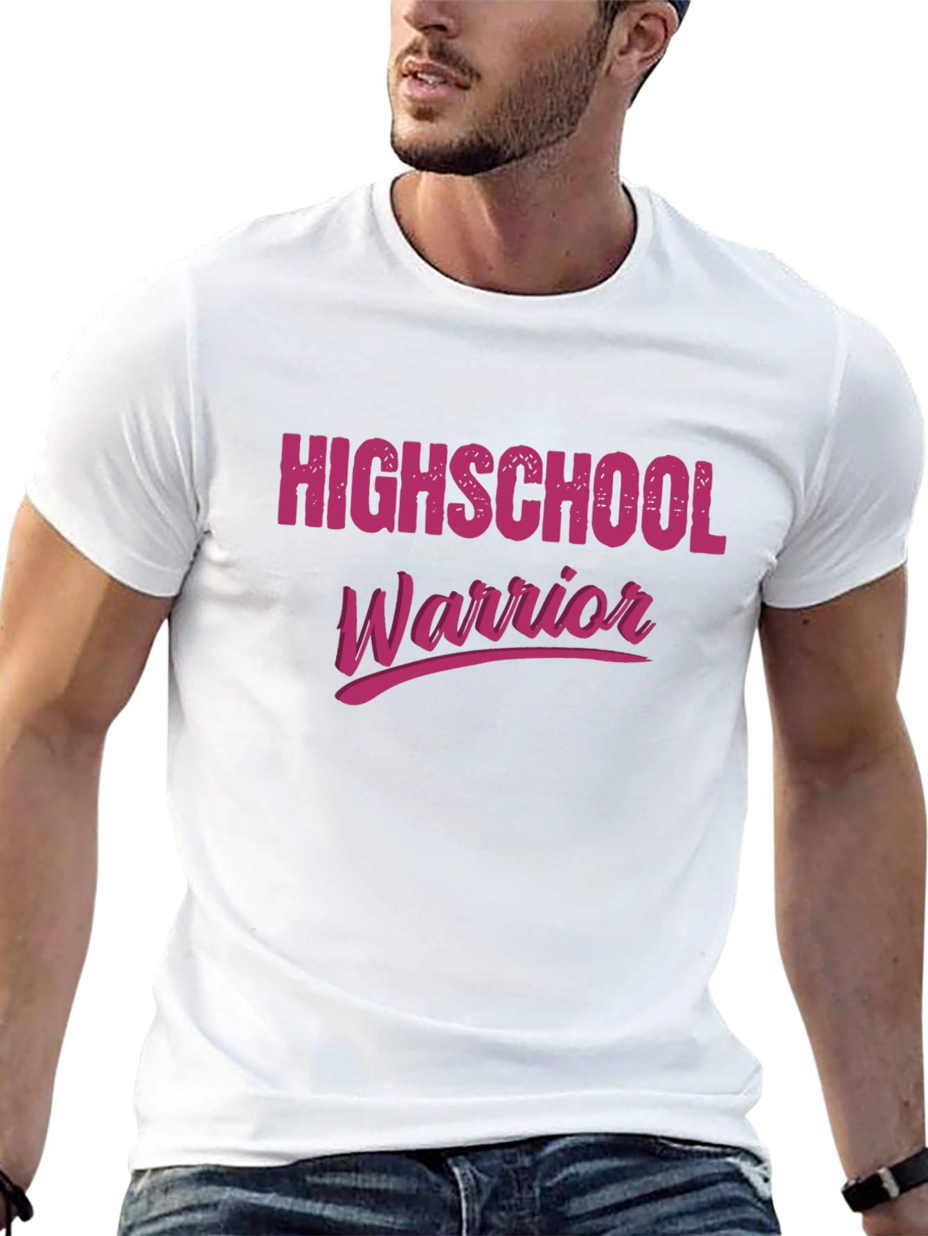 Black Highschool Warrior T-Shirt - Black view 13