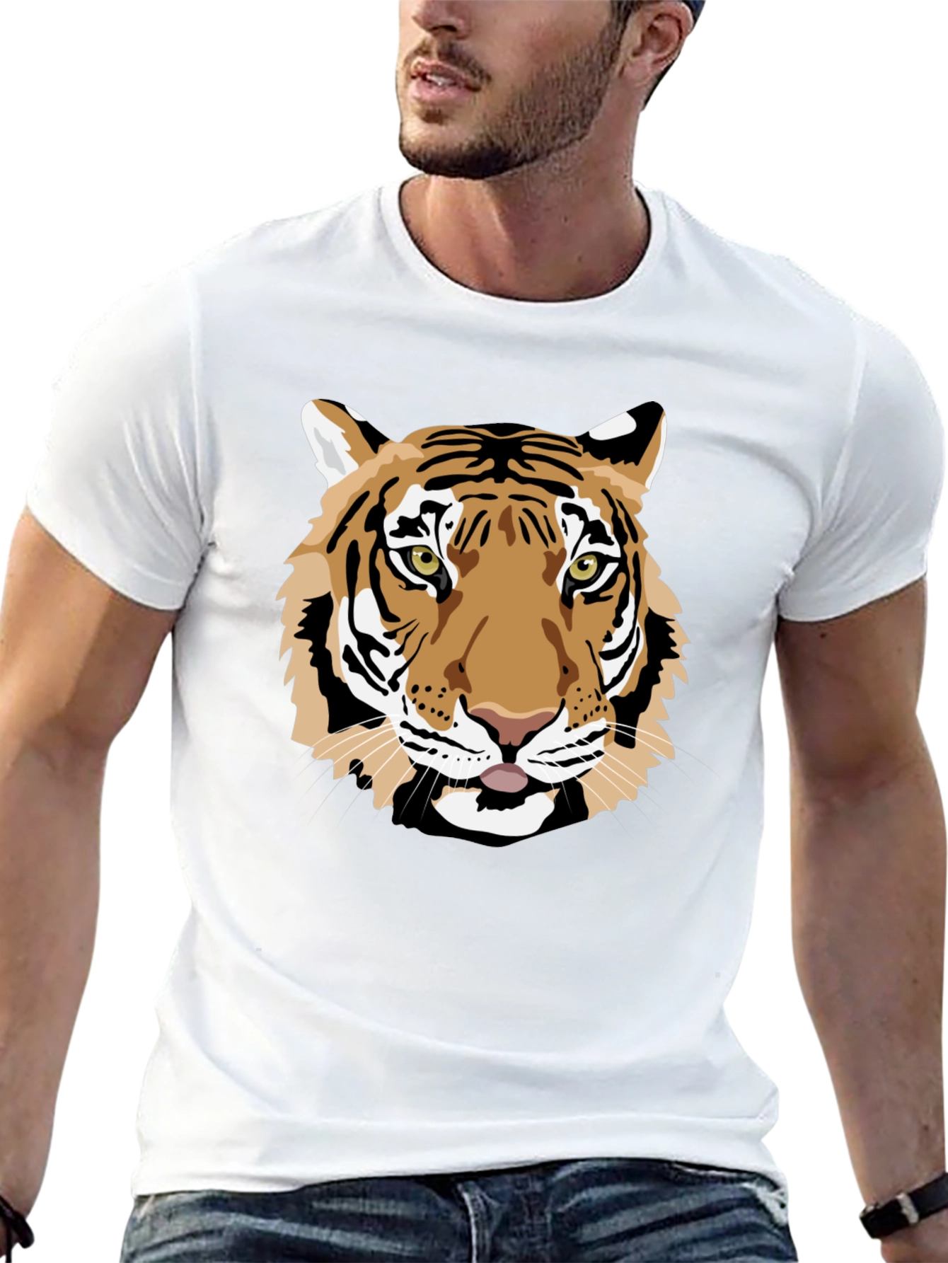 Black Tiger Graphic Black Tee view 13