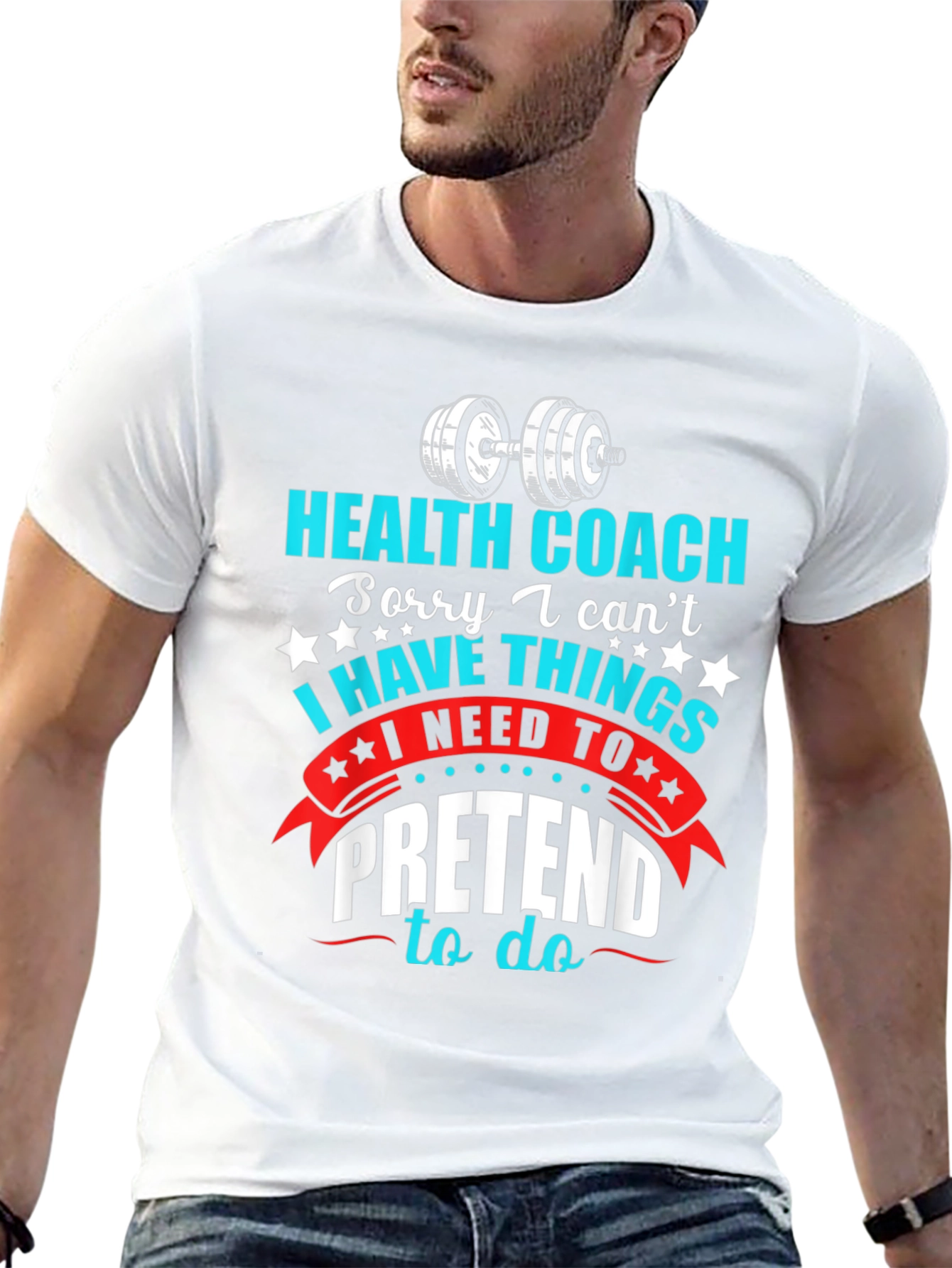 Black Health Coach T-Shirt - Funny Gym & Fitness Apparel view 13