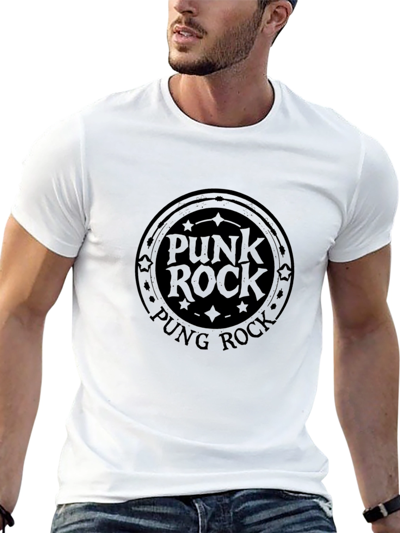 Black Punk Rock Graphic Tee - Black view 13