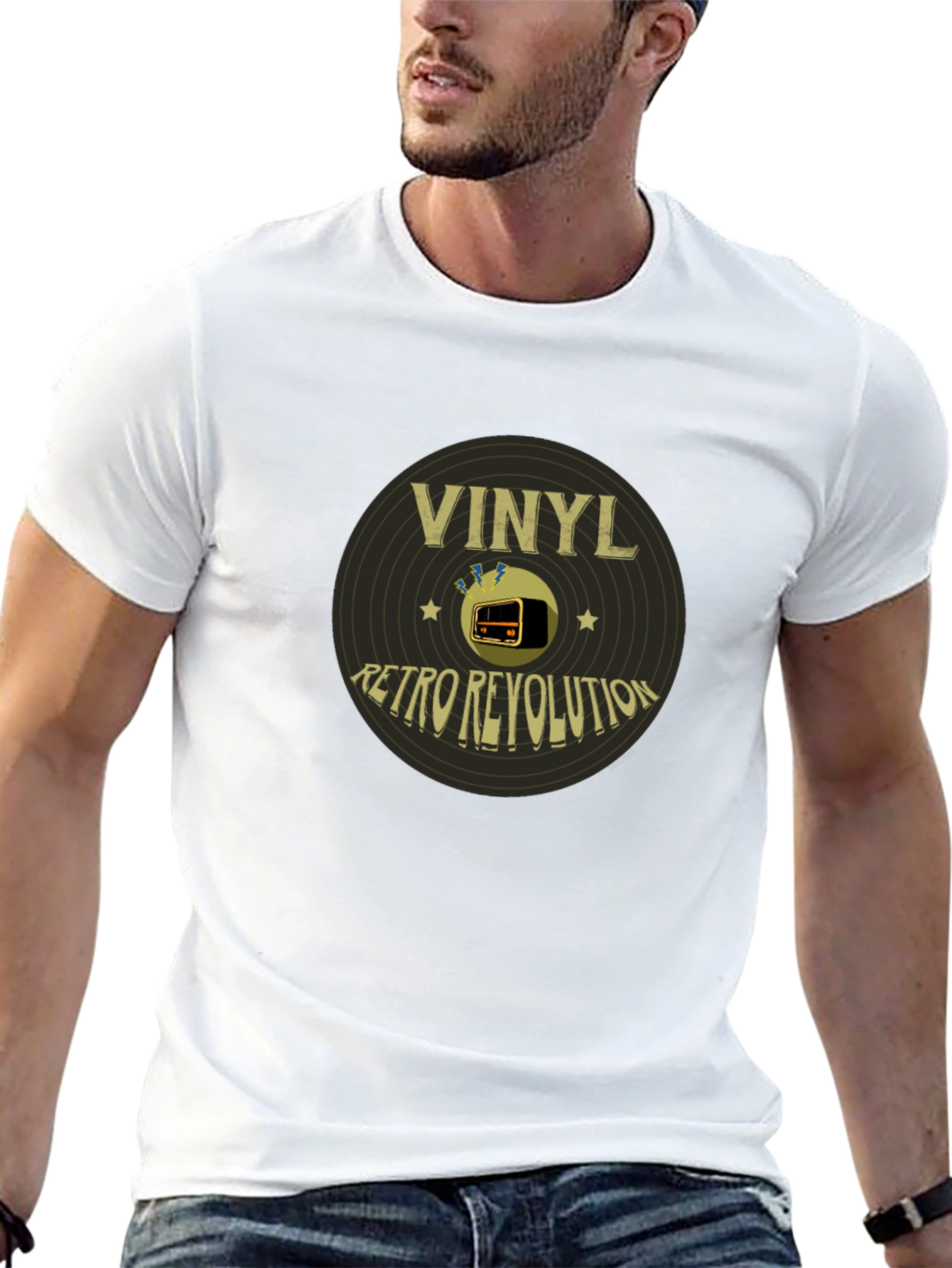 Retro Vinyl Revolution Black T-Shirt - 13