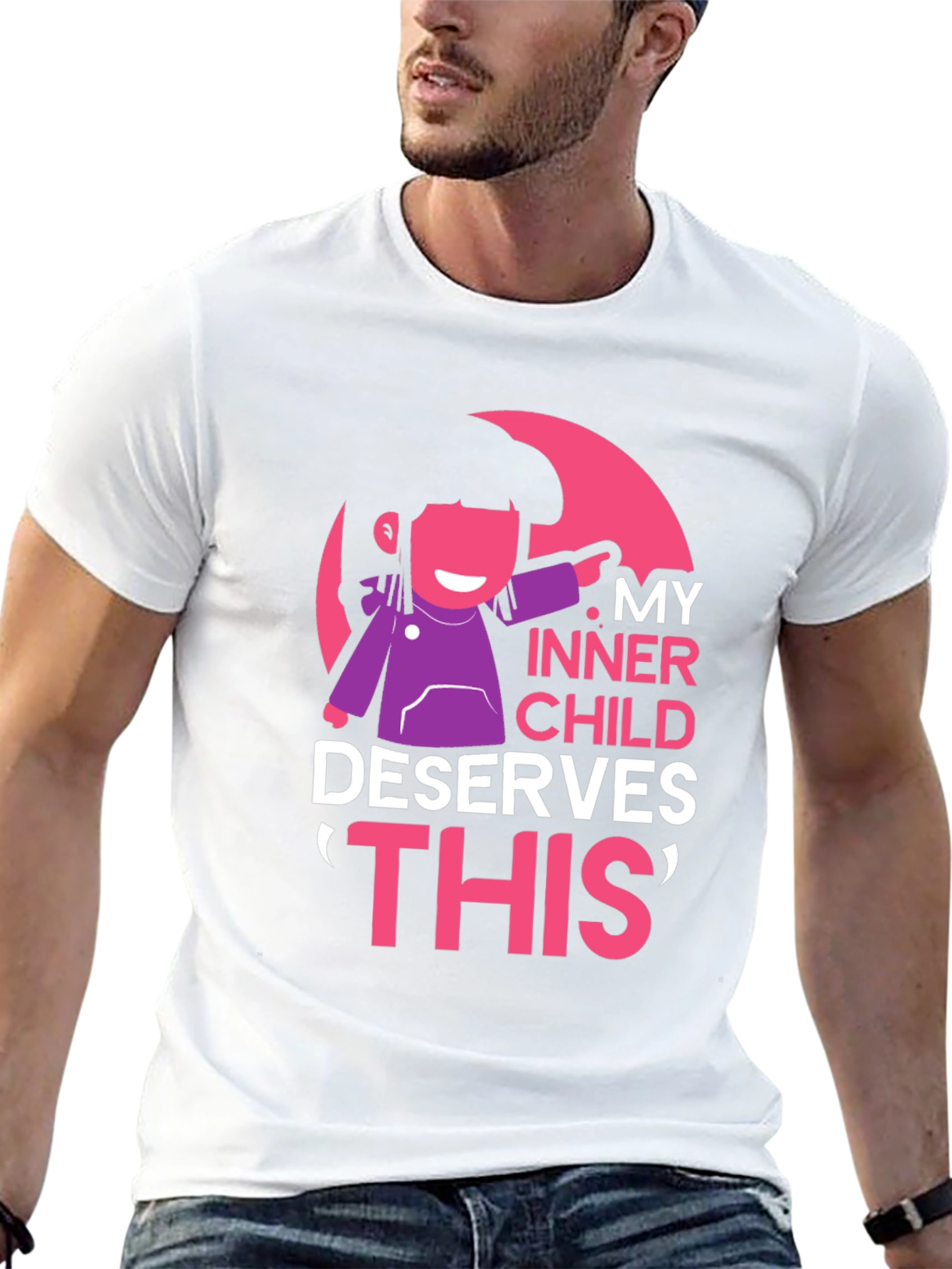 Black My Inner Child Deserves This T-Shirt view 13