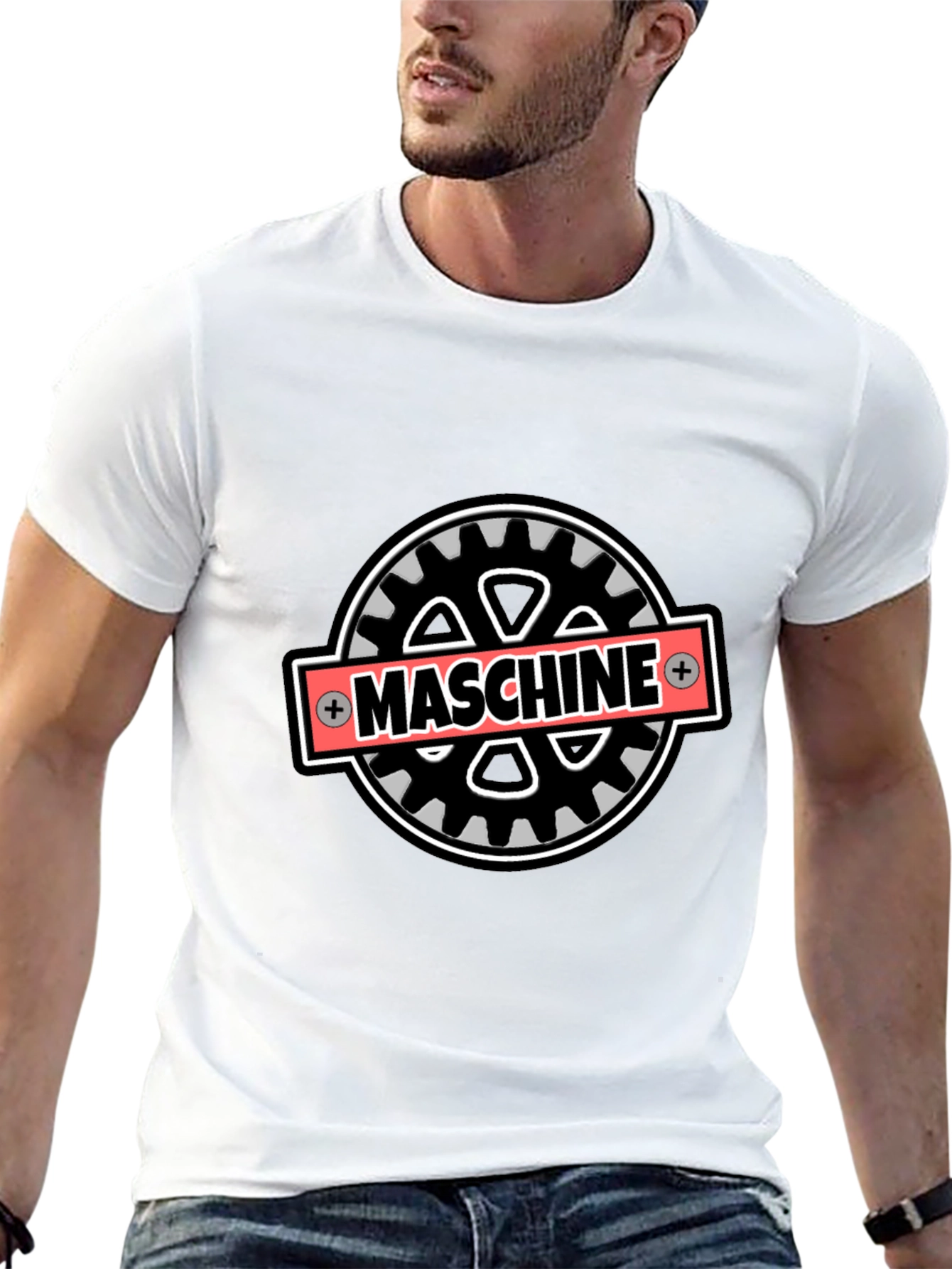 Black Maschine Graphic Tee - Black Cotton Blend T-Shirt view 13