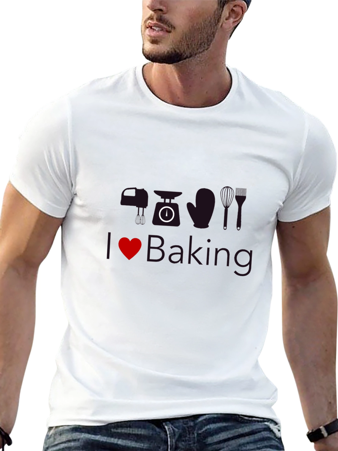 Black I Love Baking T-Shirt view 13