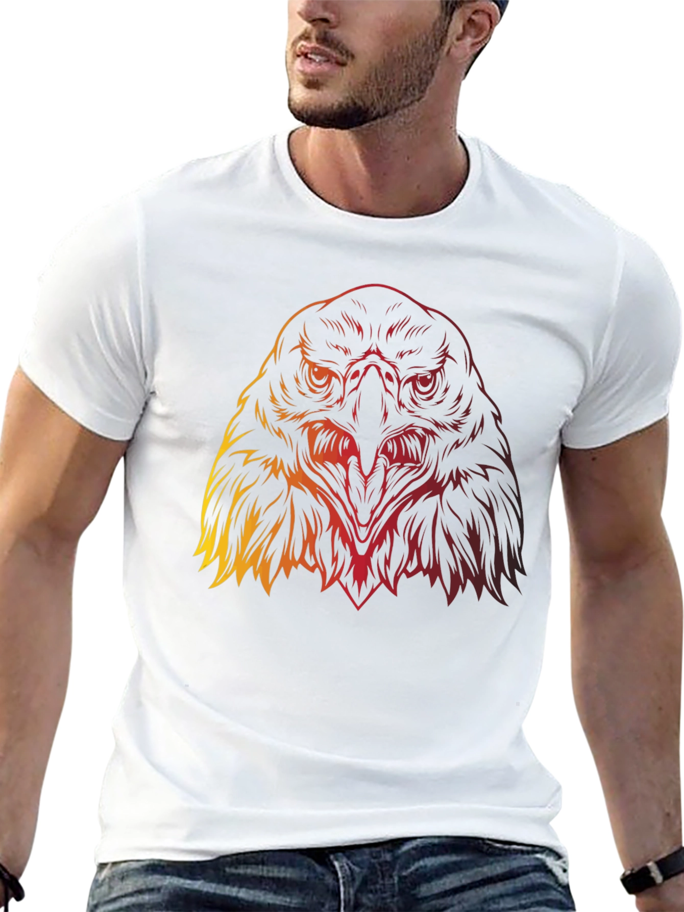 Black Eagle Graphic Tee - Men's Black T-Shirt view 13