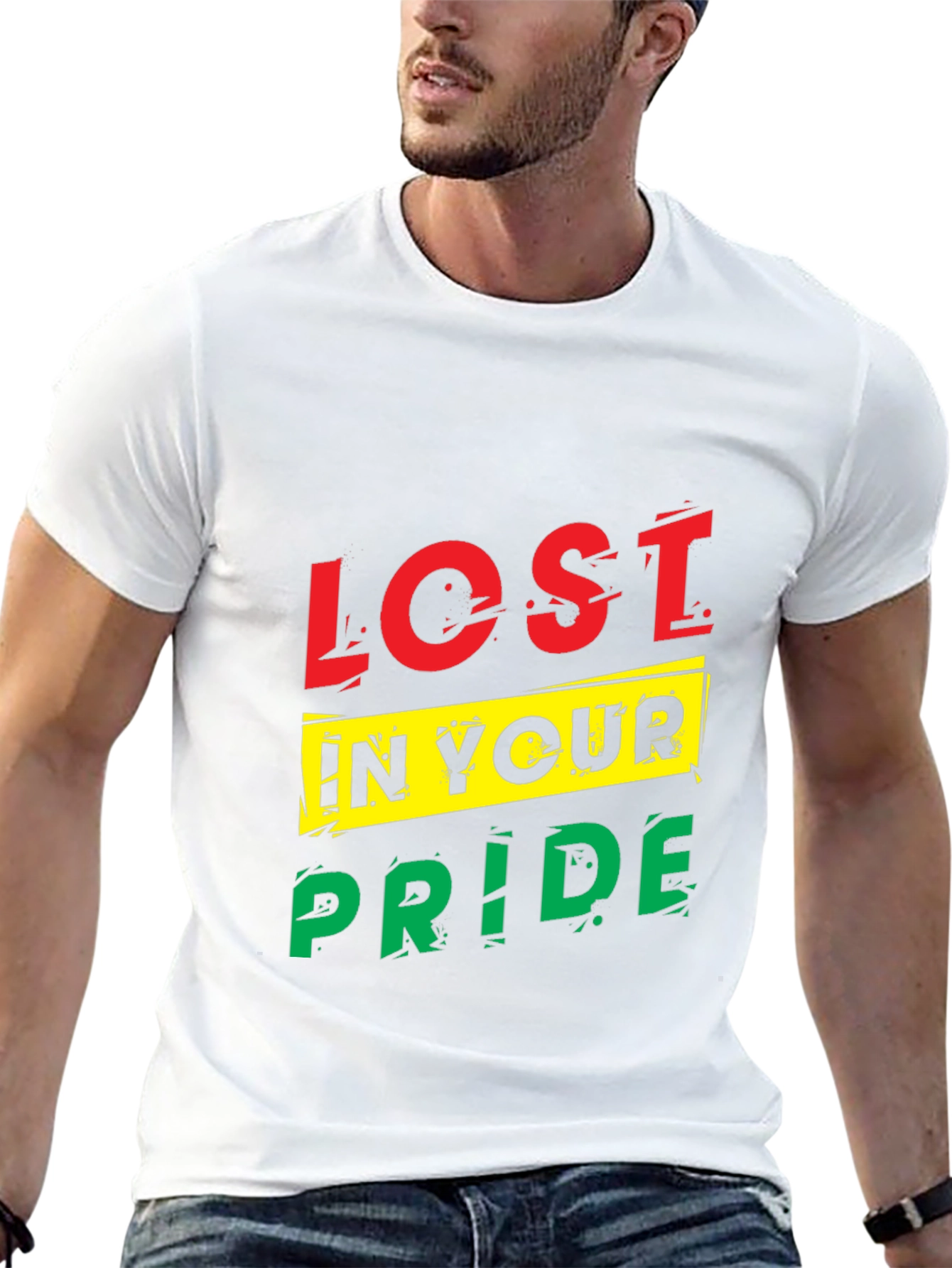 Black Lost In Your Pride Graphic T-Shirt - Black view 13