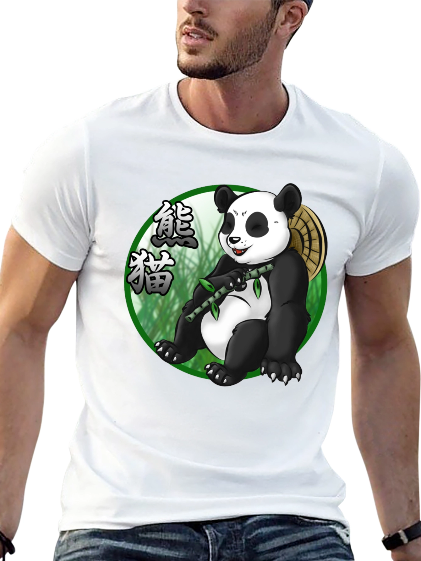 Black Panda Graphic Black T-Shirt - Unique Panda Bear Design view 13