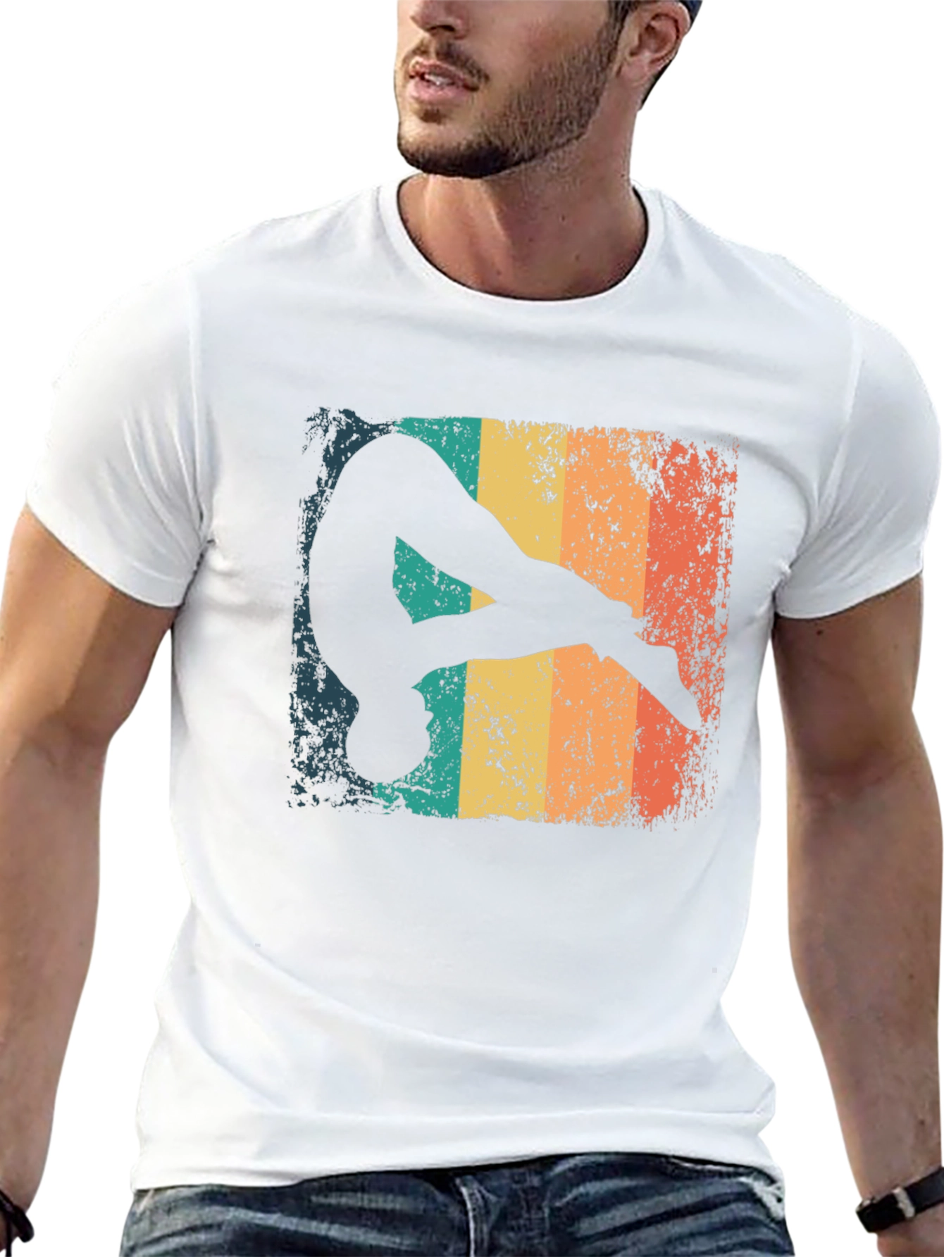 Black Retro Gymnast Graphic T-Shirt view 13