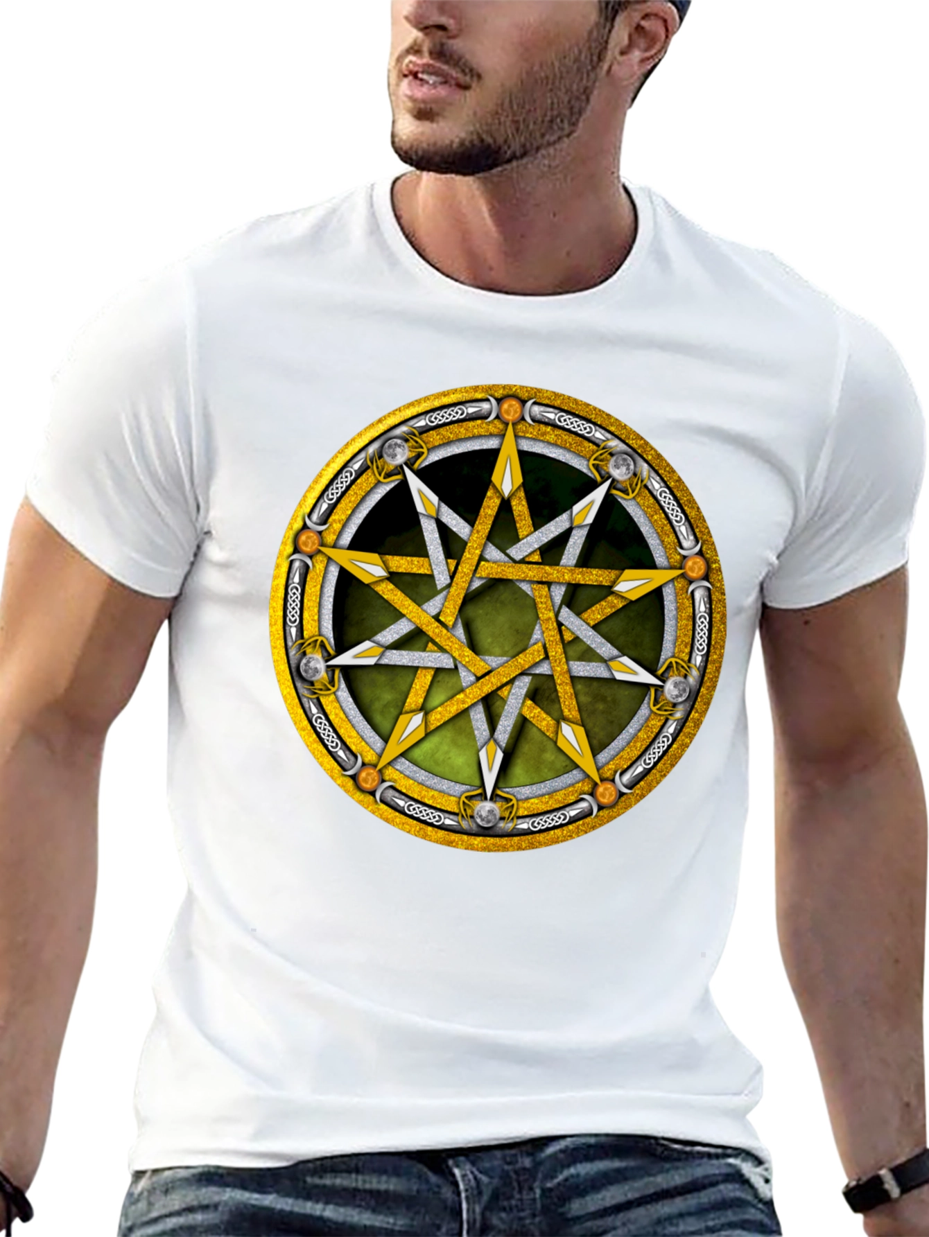 Black Occult Star Graphic Tee - Black view 13