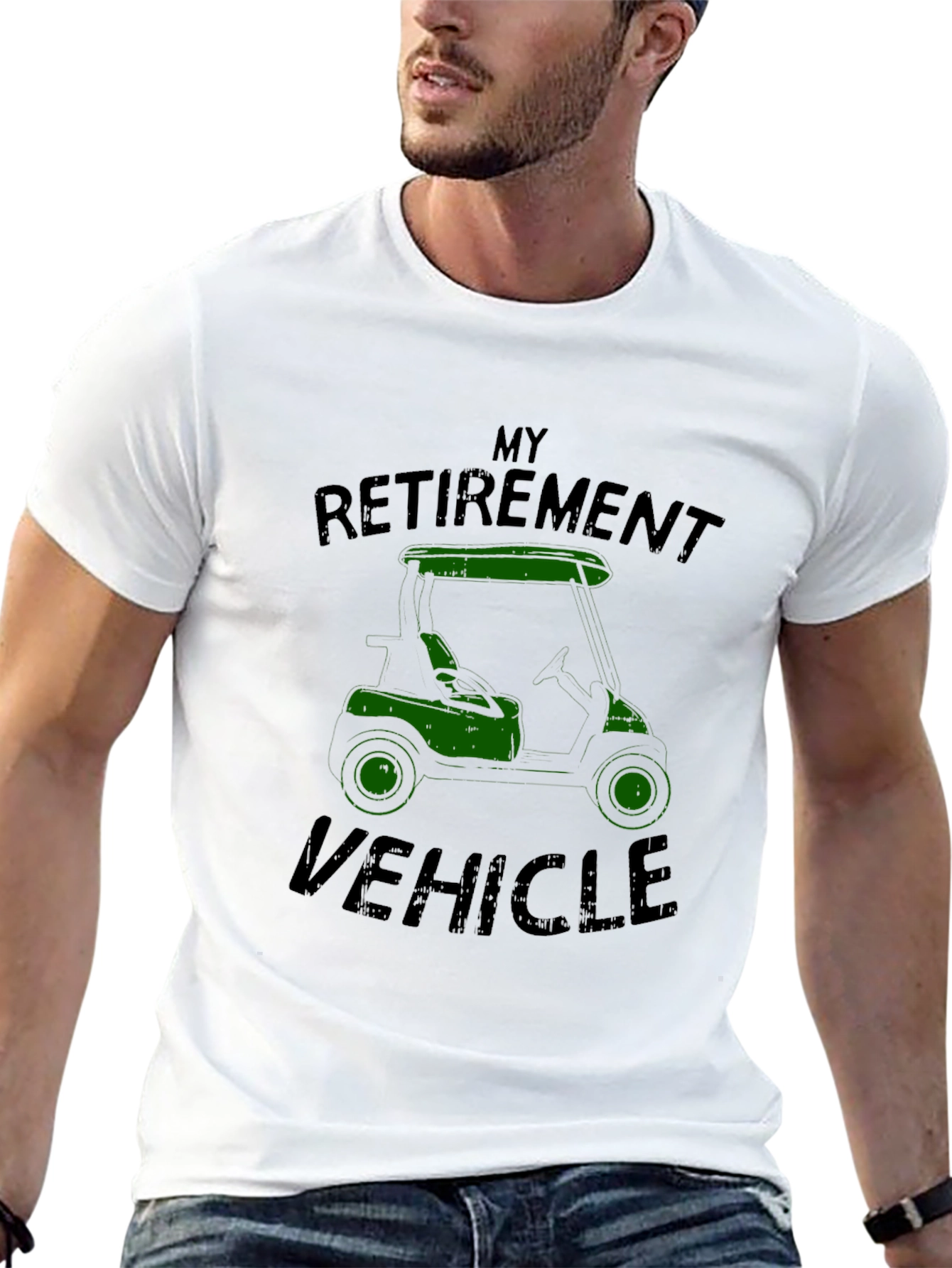 Black Retirement Vehicle Golf Cart T-Shirt view 13