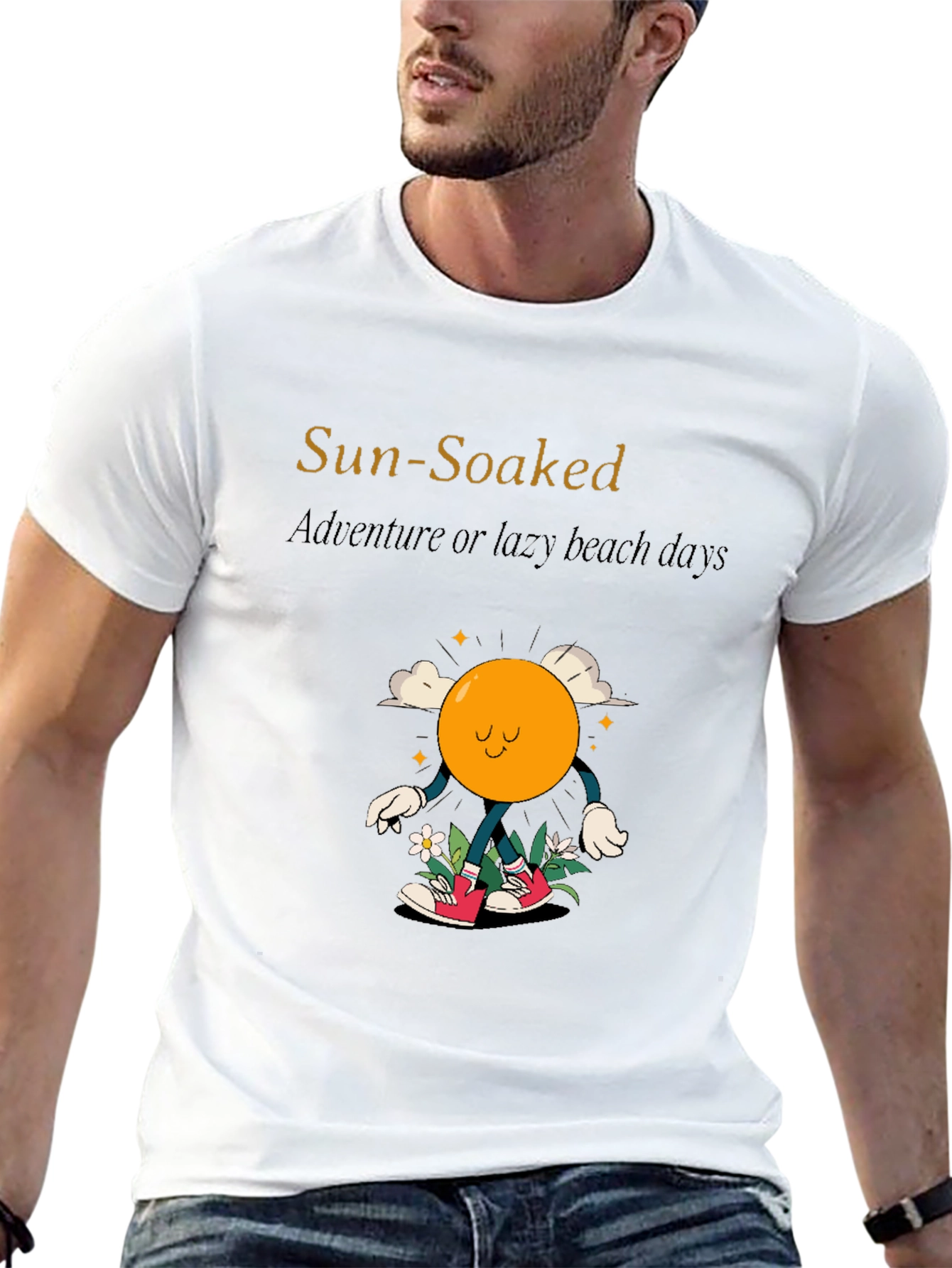 Black Sun-Soaked Adventure T-Shirt - Lazy Beach Days view 13