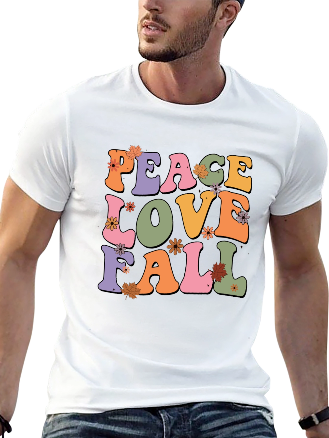 Black Peace Love Fall Graphic Tee view 13