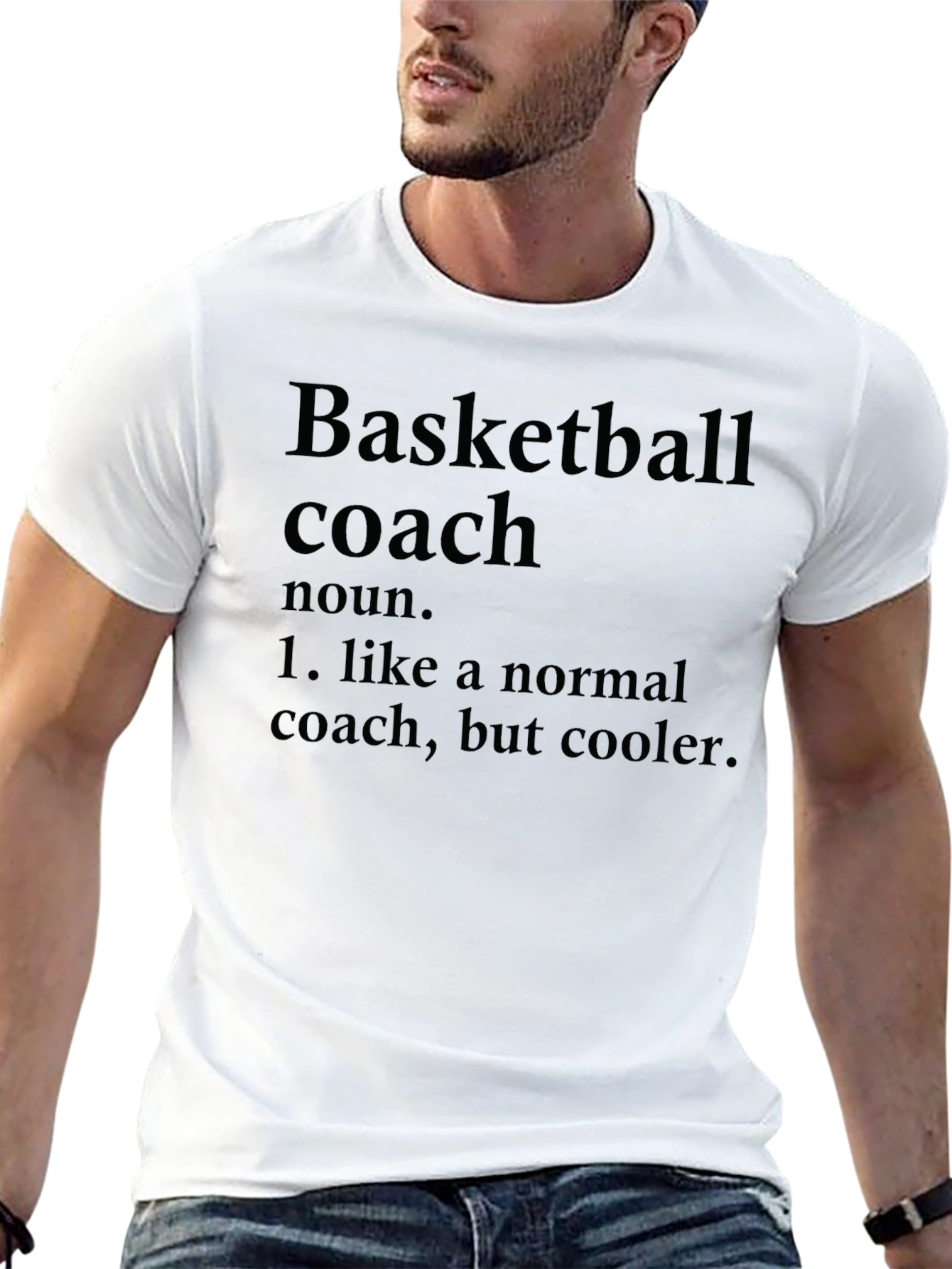 Black Basketball Coach Definition Black T-Shirt view 13