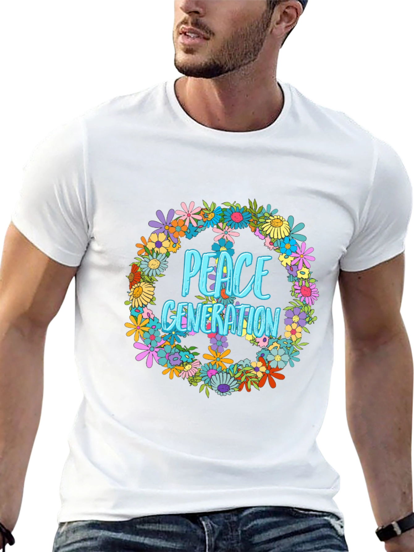 Black Peace Generation Floral T-Shirt view 13