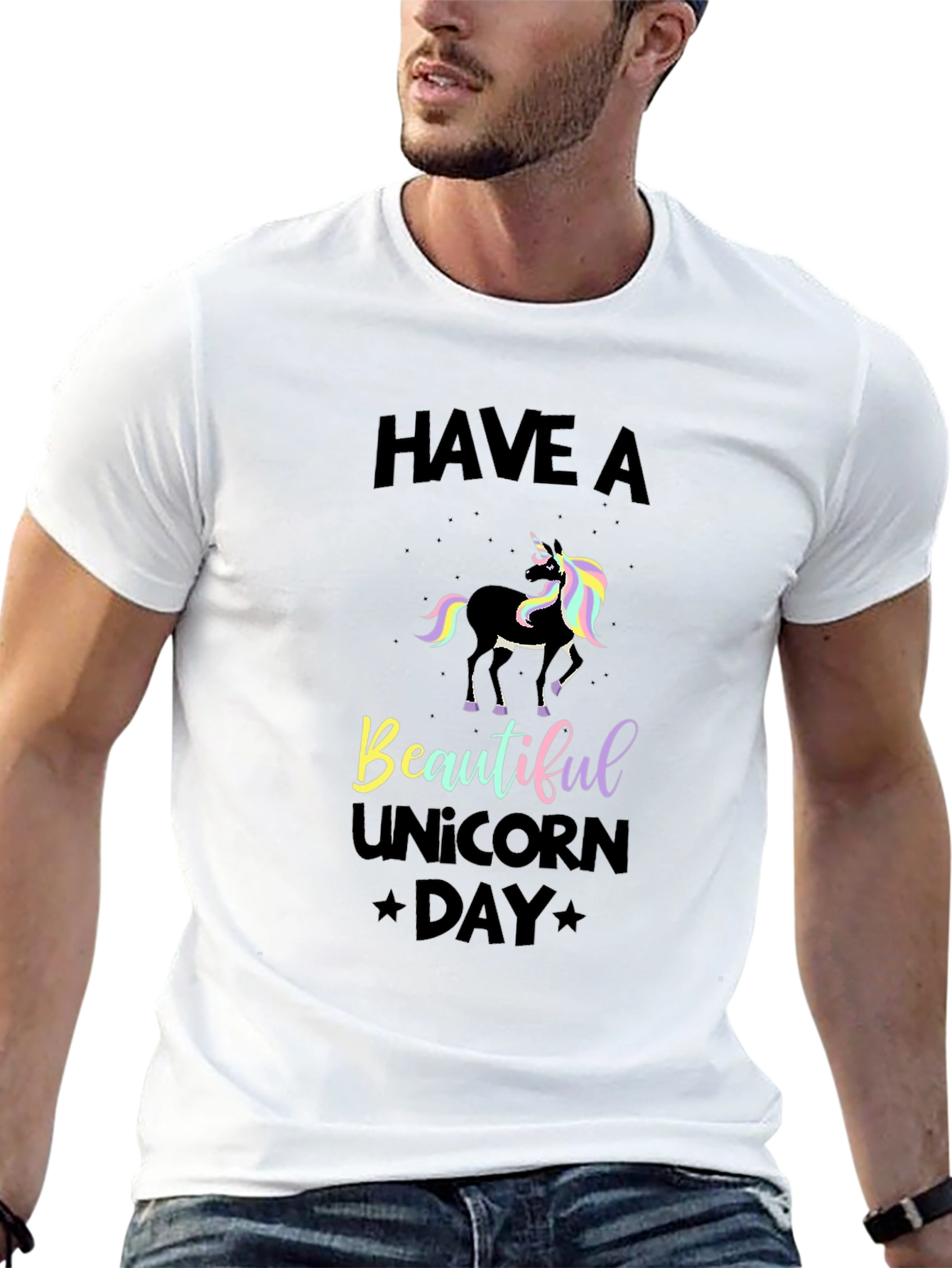 Black Unicorn Day Black T-Shirt view 13