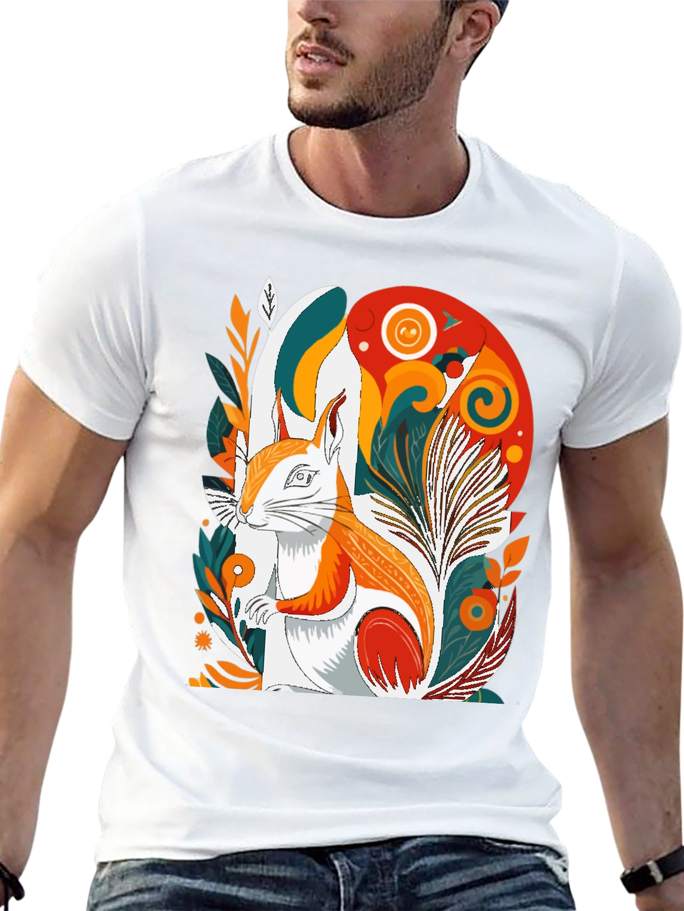 Black Squirrel Graphic Tee - Artistic Design, Modern Style view 13