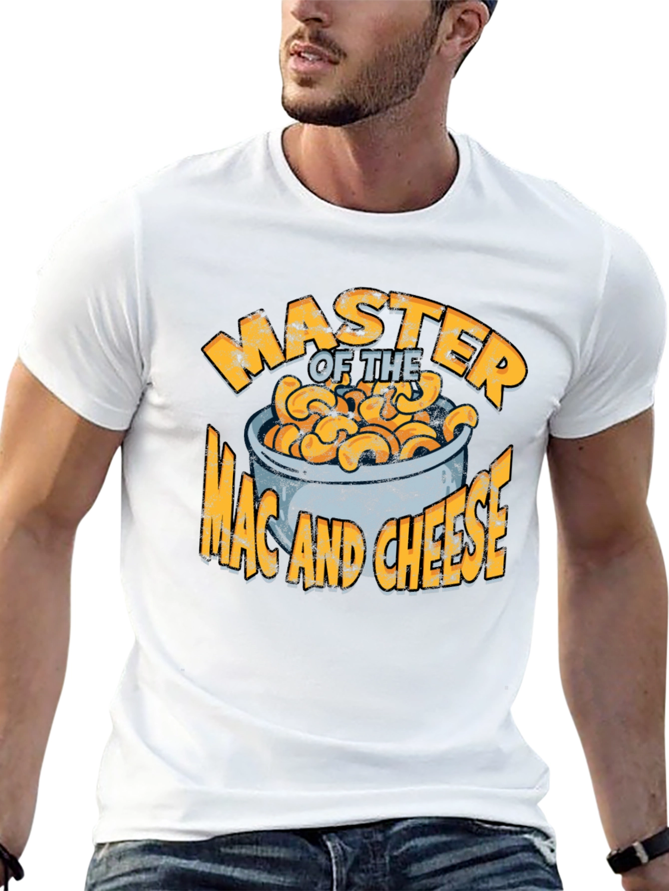 Black Master of the Mac and Cheese T-Shirt Funny Comfort view 13