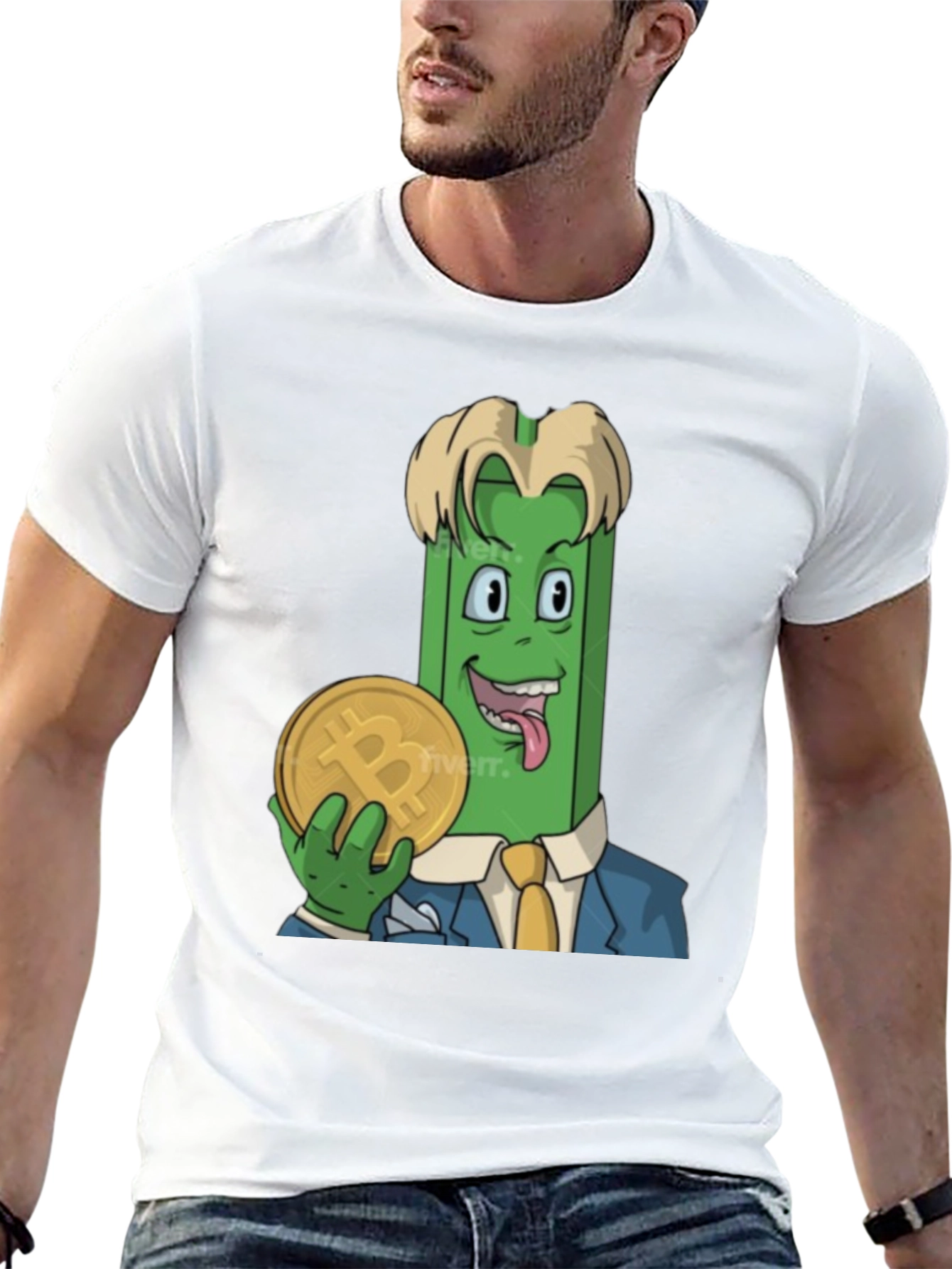 Black Crypto Celery Bitcoin T-Shirt view 13