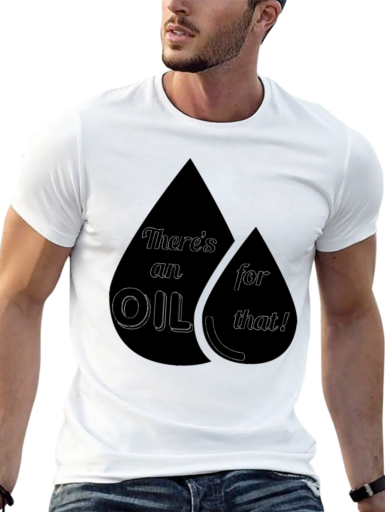 Black There's an Oil for That! T-Shirt view 13