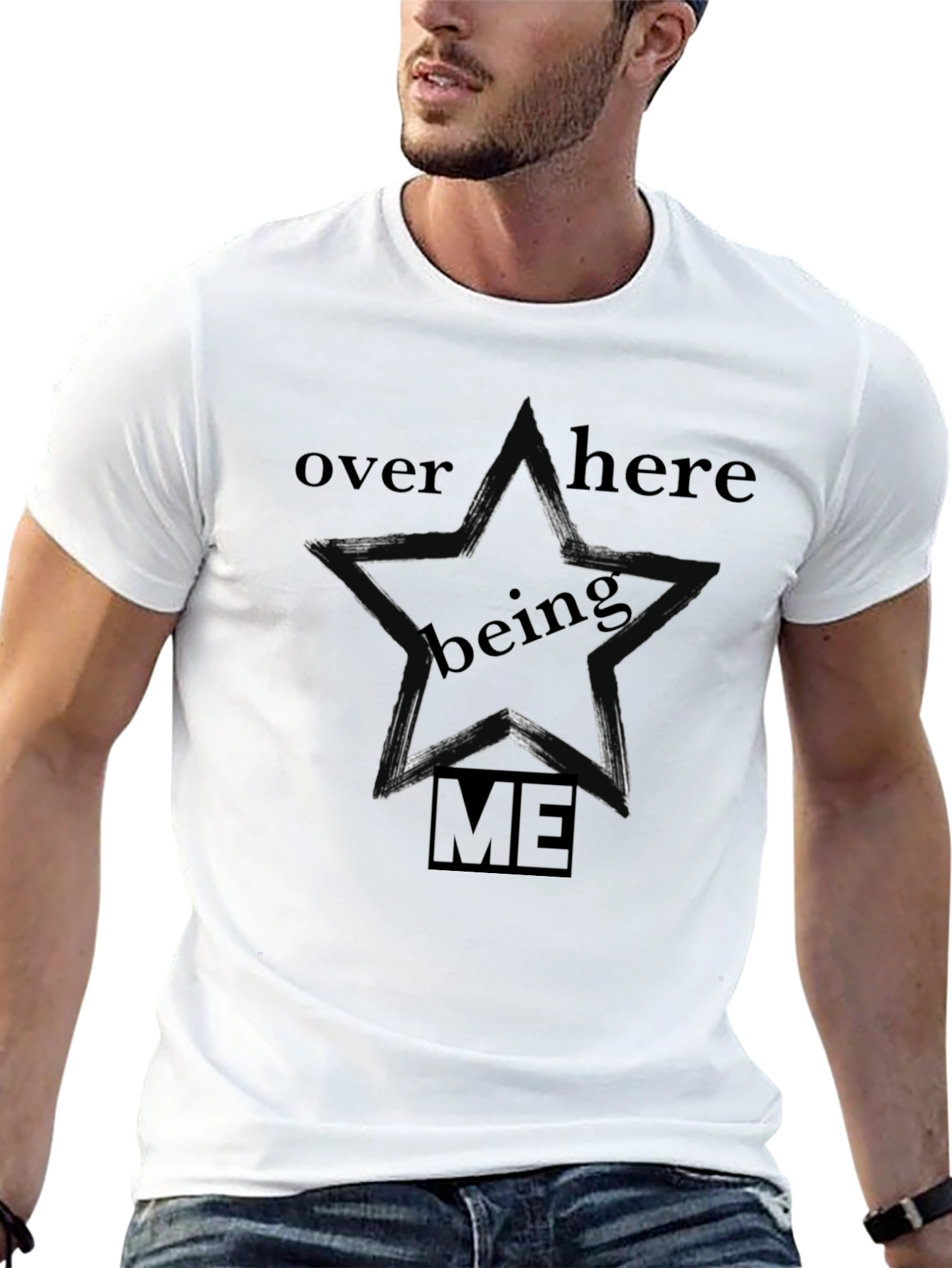 Black Being Me Star Graphic Black T-Shirt view 13
