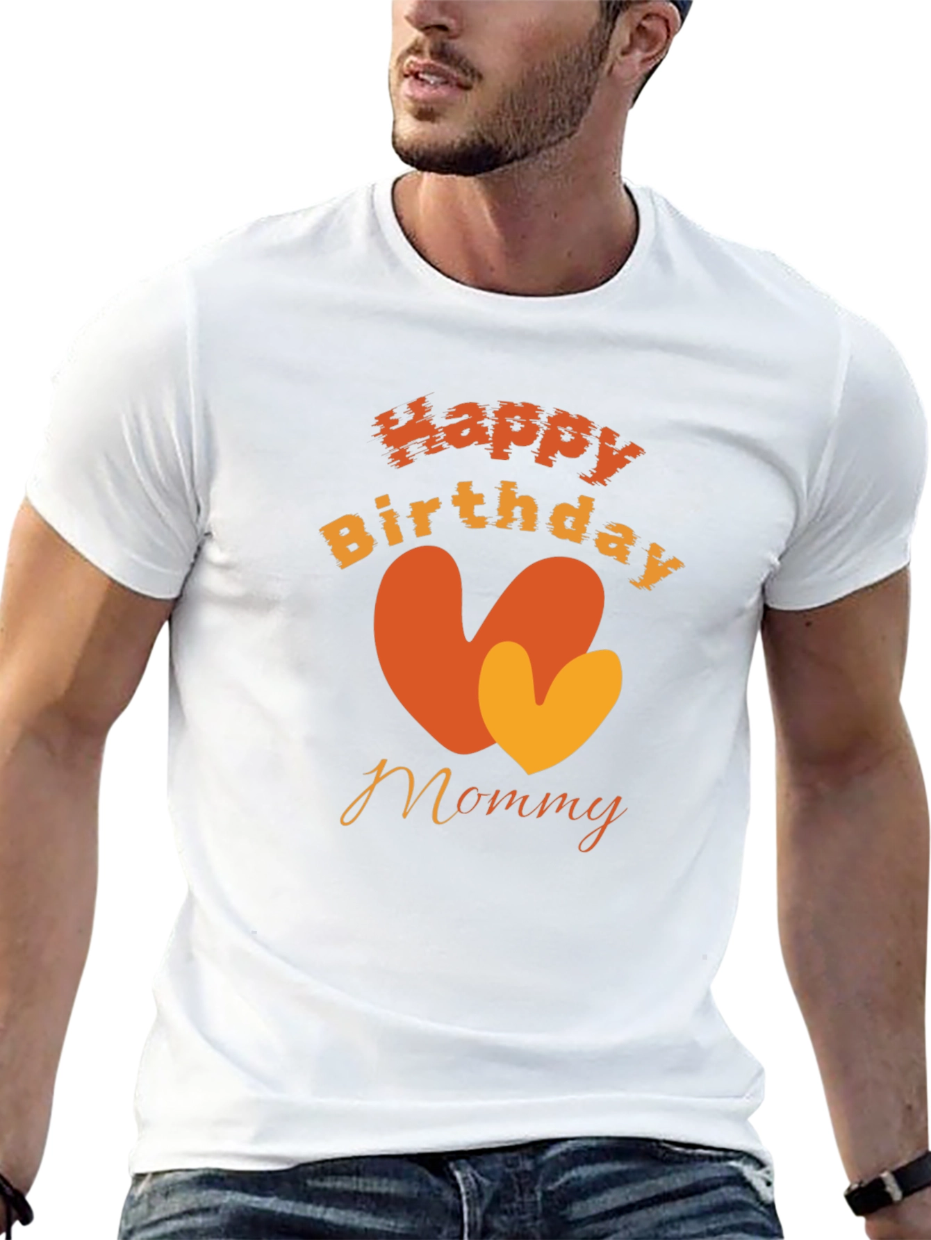 Black Happy Birthday Mommy Black T-Shirt view 13
