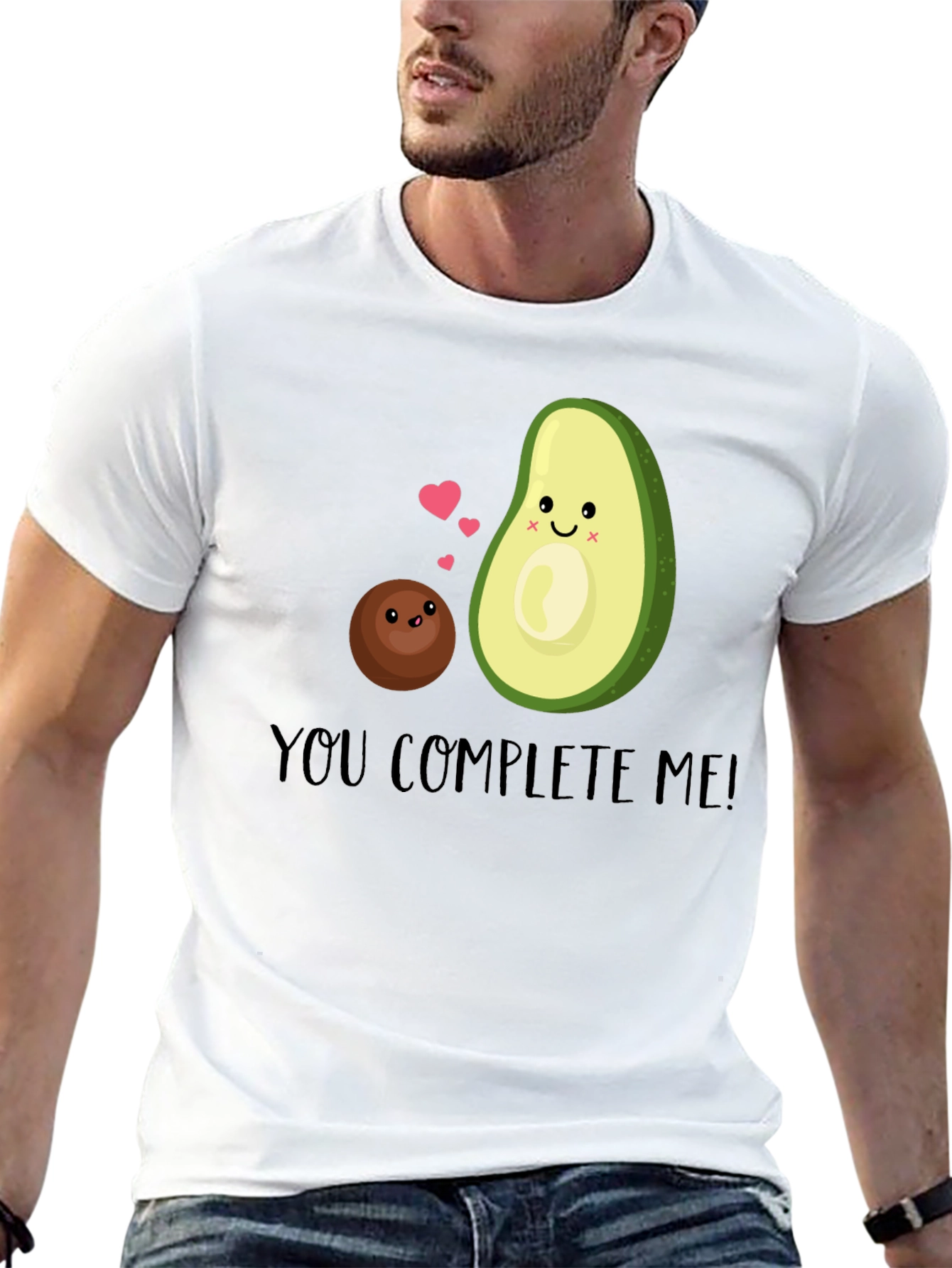 Black You Complete Me Avocado T-Shirt view 13