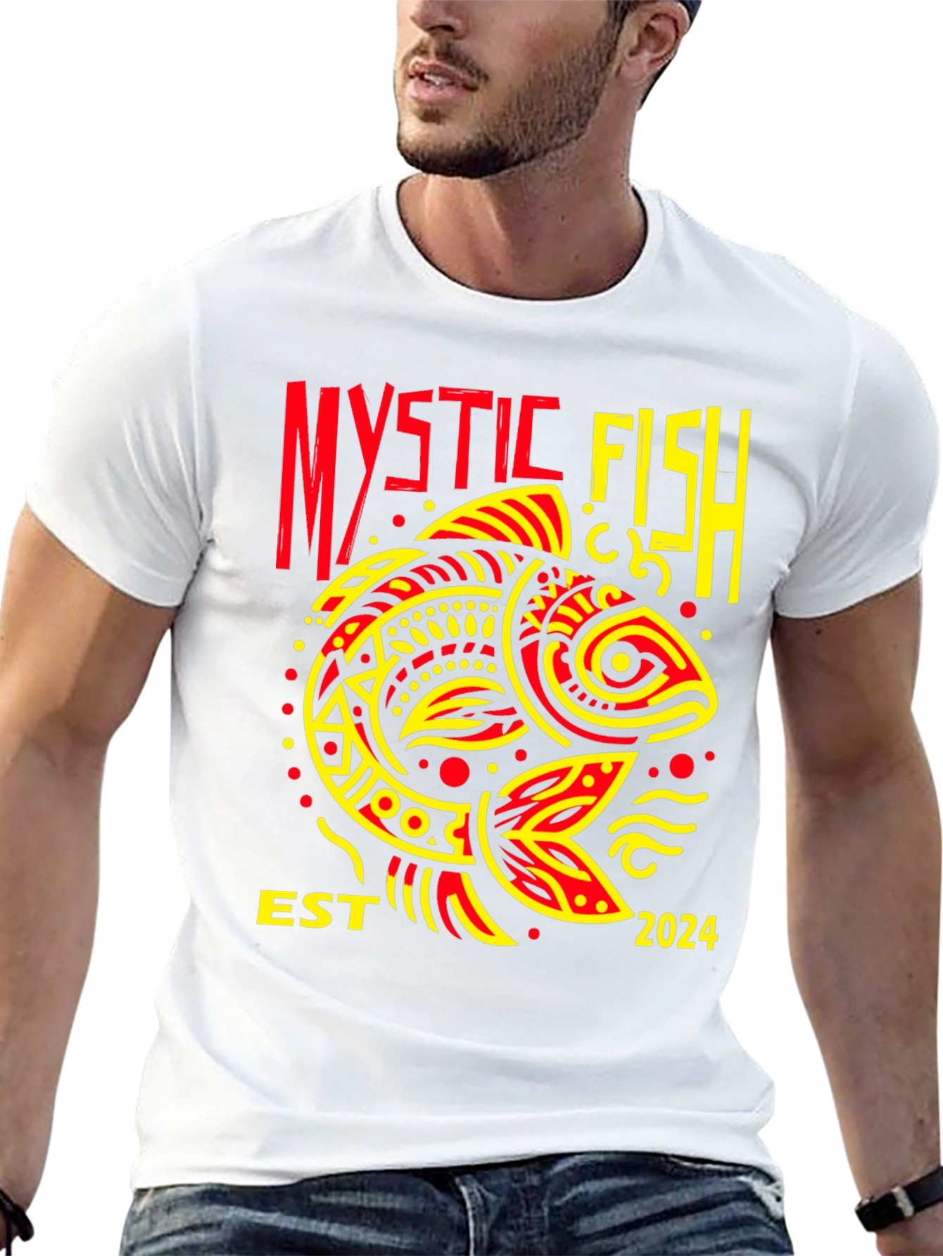 Black Mystic Fish EST 2024 Graphic Tee view 13