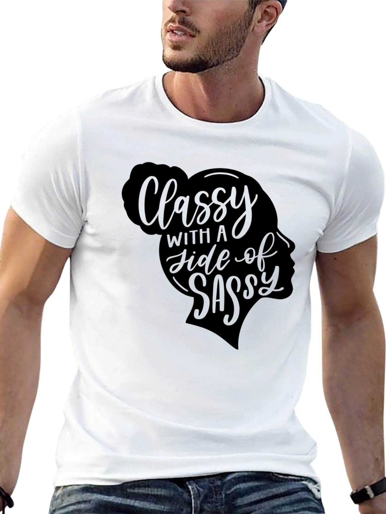Black Classy With A Side Of Sassy Graphic Tee view 13