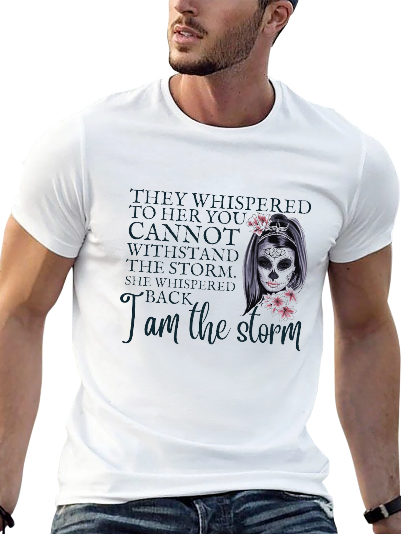 Black I am the Storm Graphic T-Shirt - Dark view 13