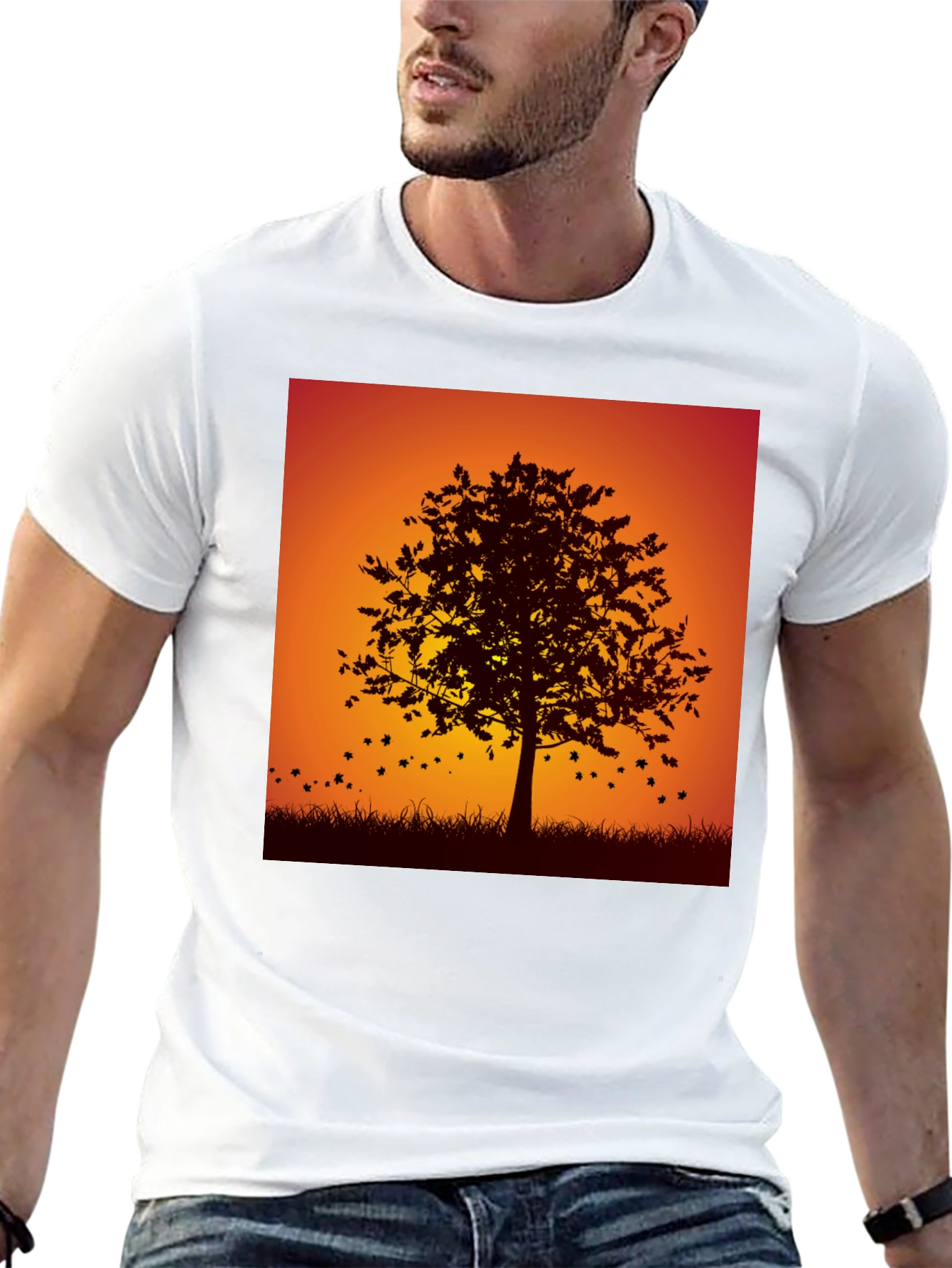Black Autumn Tree Graphic Tee - Stylish Fall Design view 13