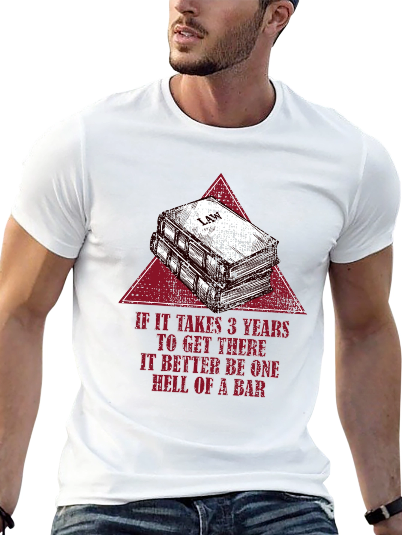 Black Law School Humor T-Shirt - If It Takes 3 Years, It Better Be a Bar view 13