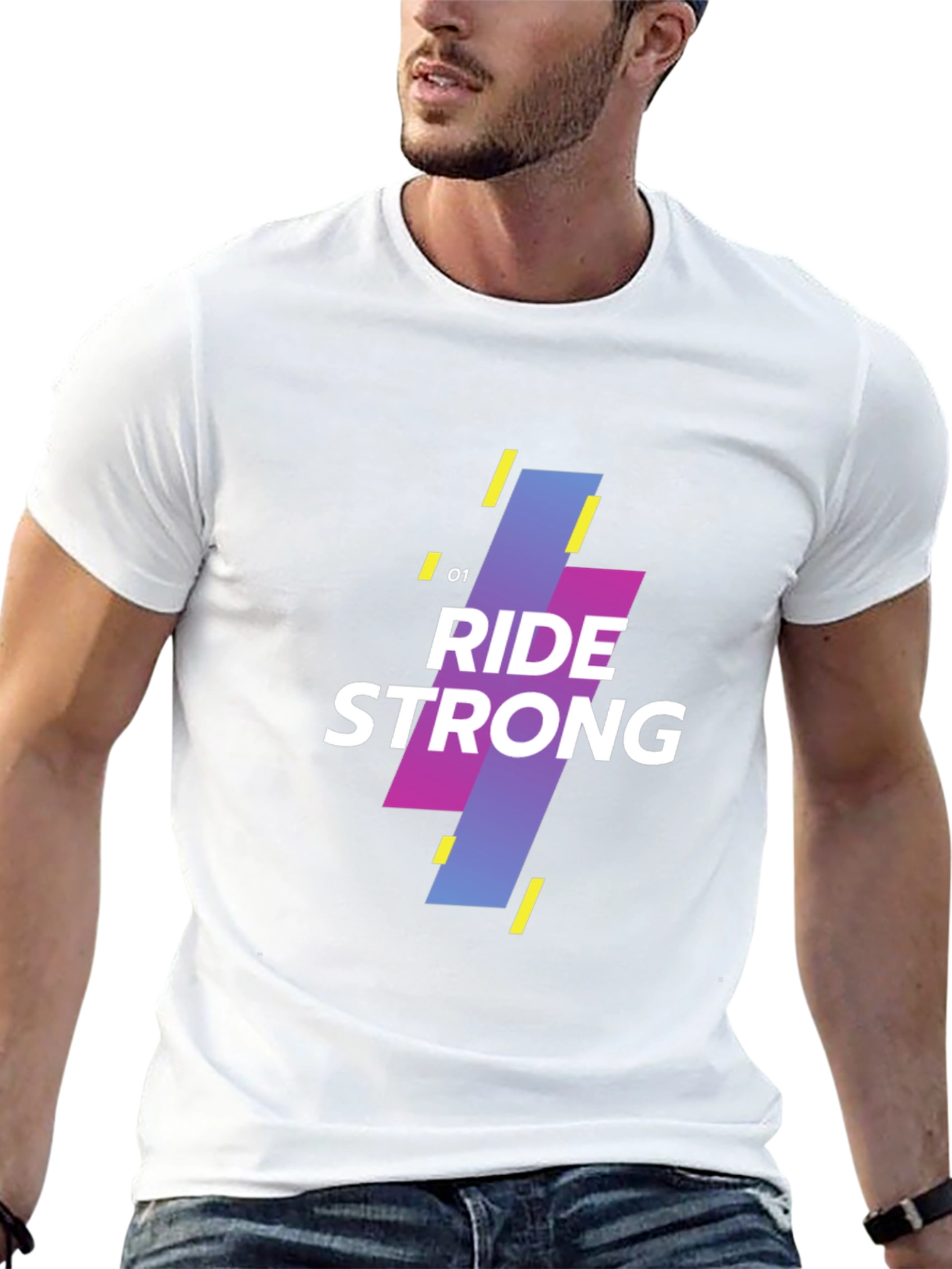 Black Ride Strong Graphic Tee - Modern Design view 13