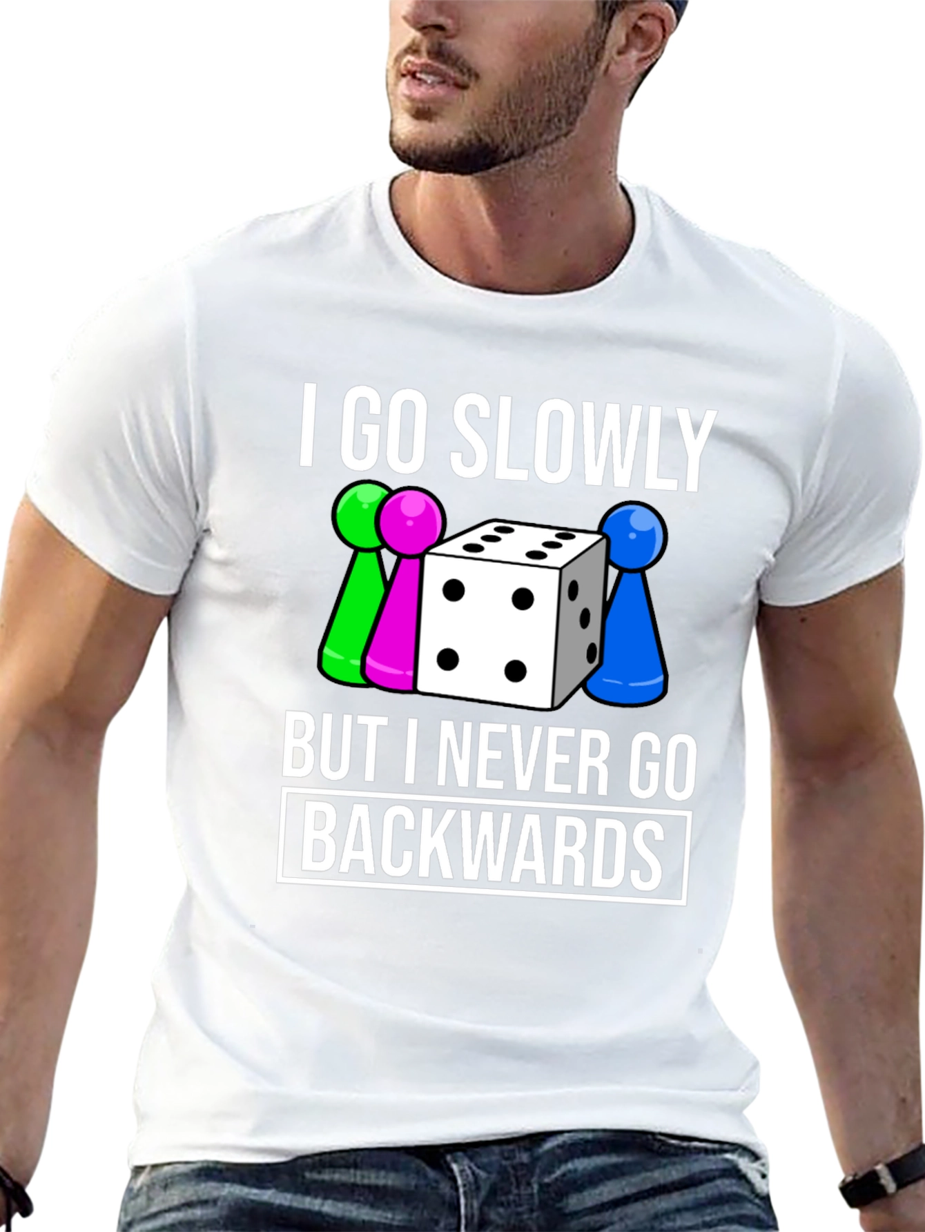 Black Go Slowly T-Shirt - Never Backwards view 13