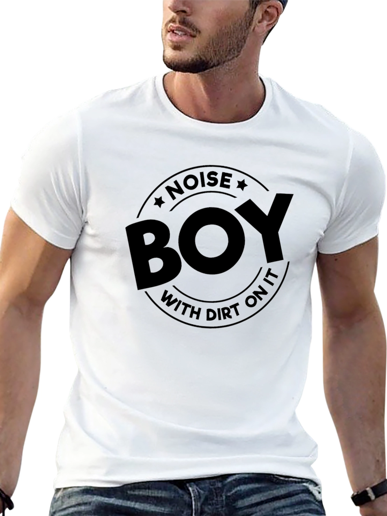 Black Noise Boy T-Shirt - With Dirt On It Graphic Tee view 13