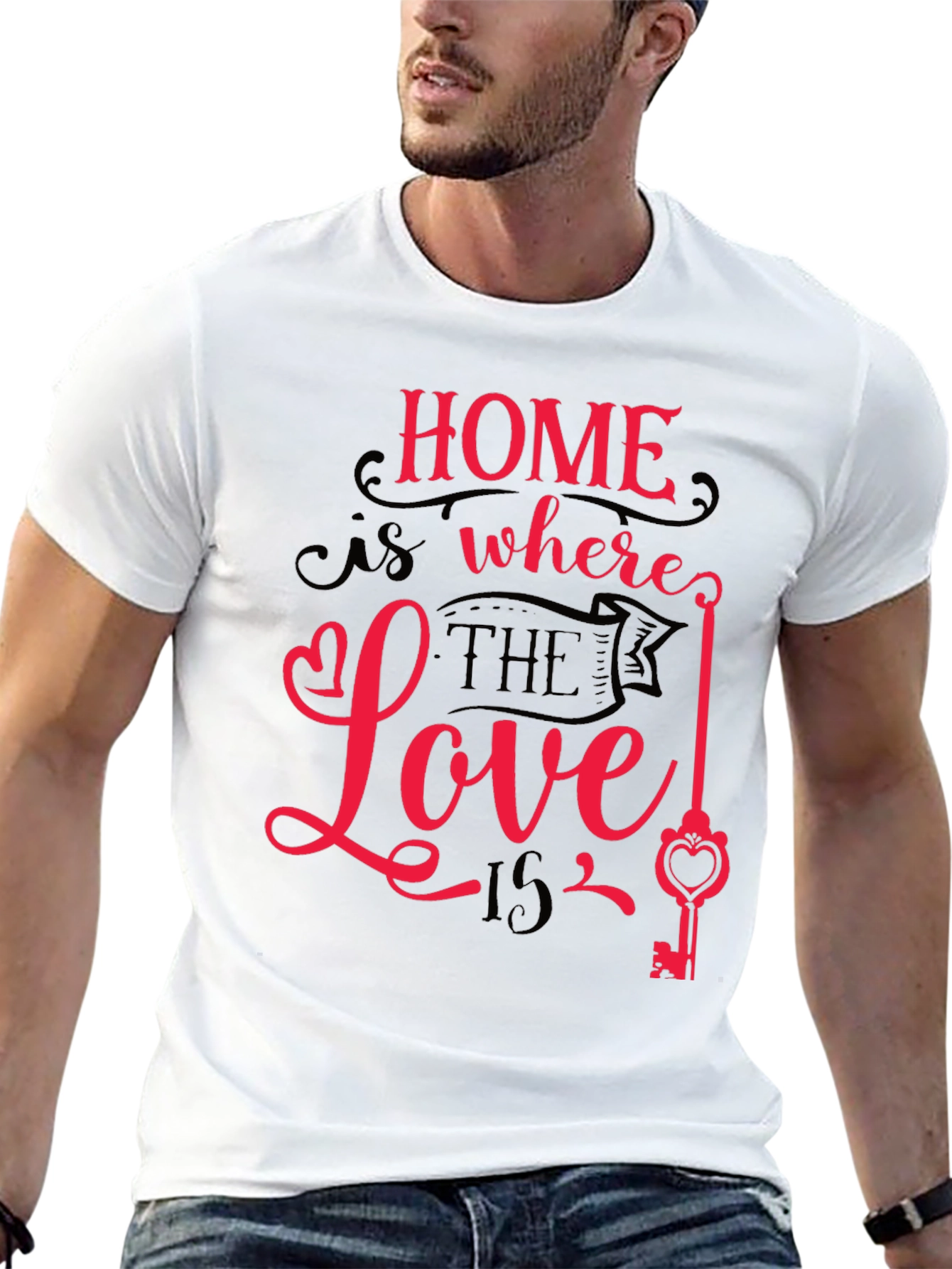 Black Home is Where the Love Is Graphic Tee view 13
