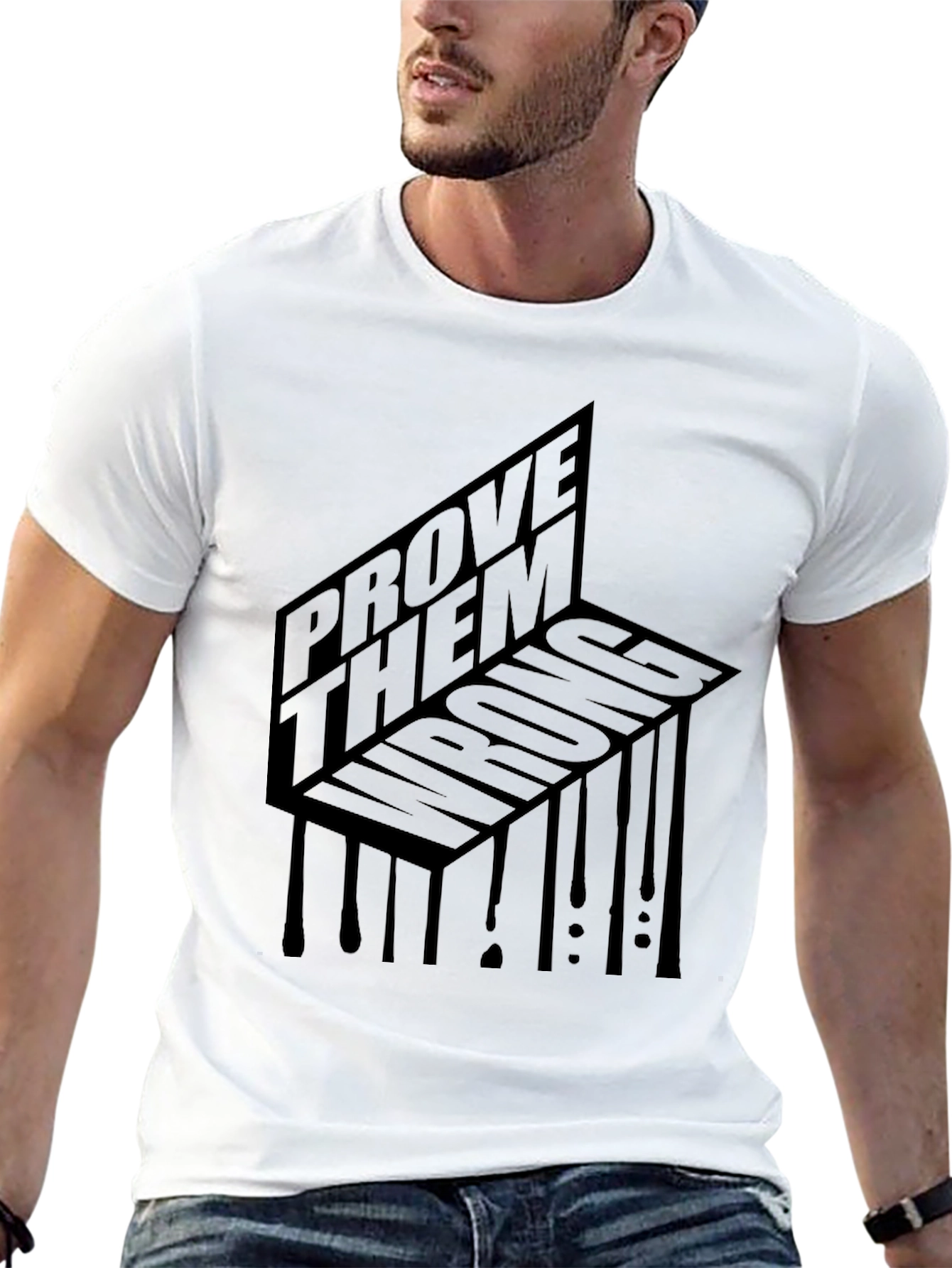Black Prove Them Wrong Graphic Tee - Mens Black T-Shirt view 13