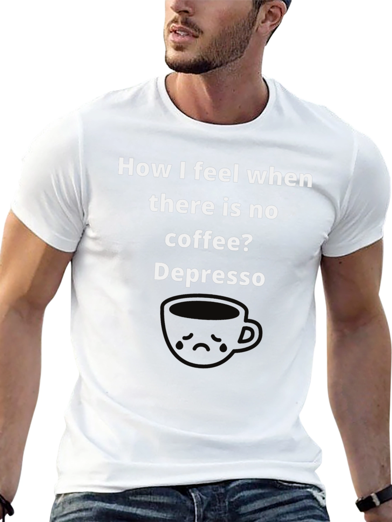 Black Depresso Coffee T-Shirt - Funny Graphic Tee view 13