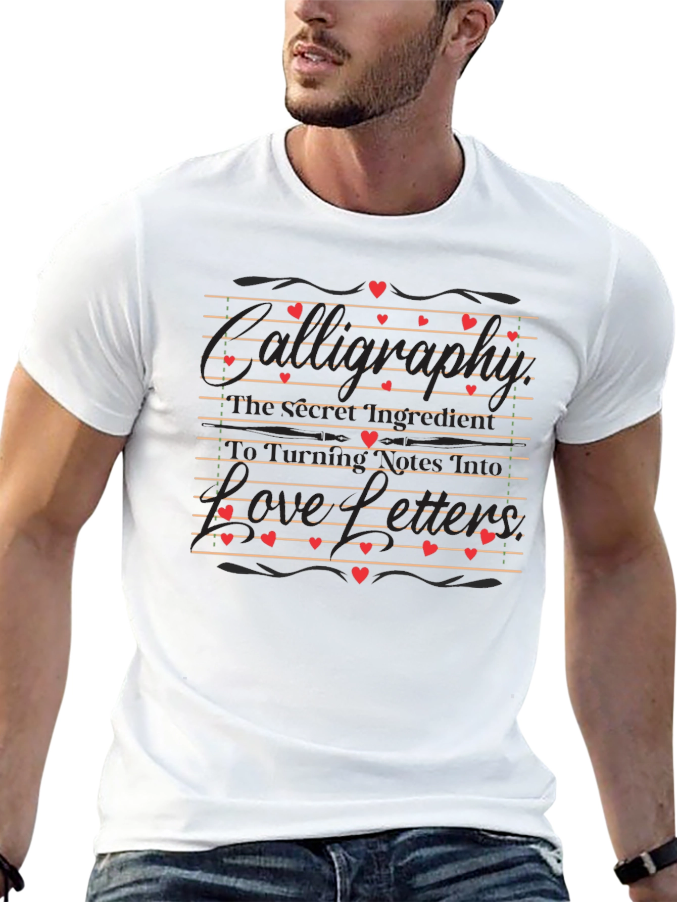 Black Romantic Love Letter Graphic Tee view 13
