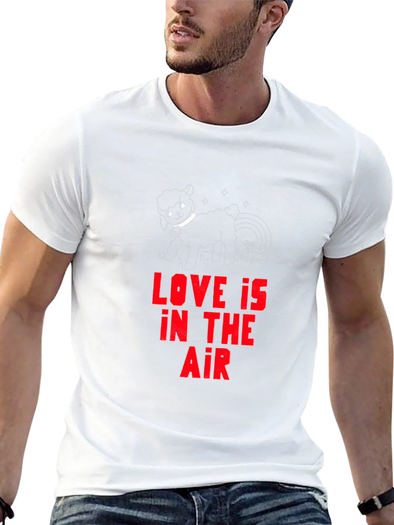 Black Love is in the Air Graphic Tee - Black Cotton T-Shirt view 13