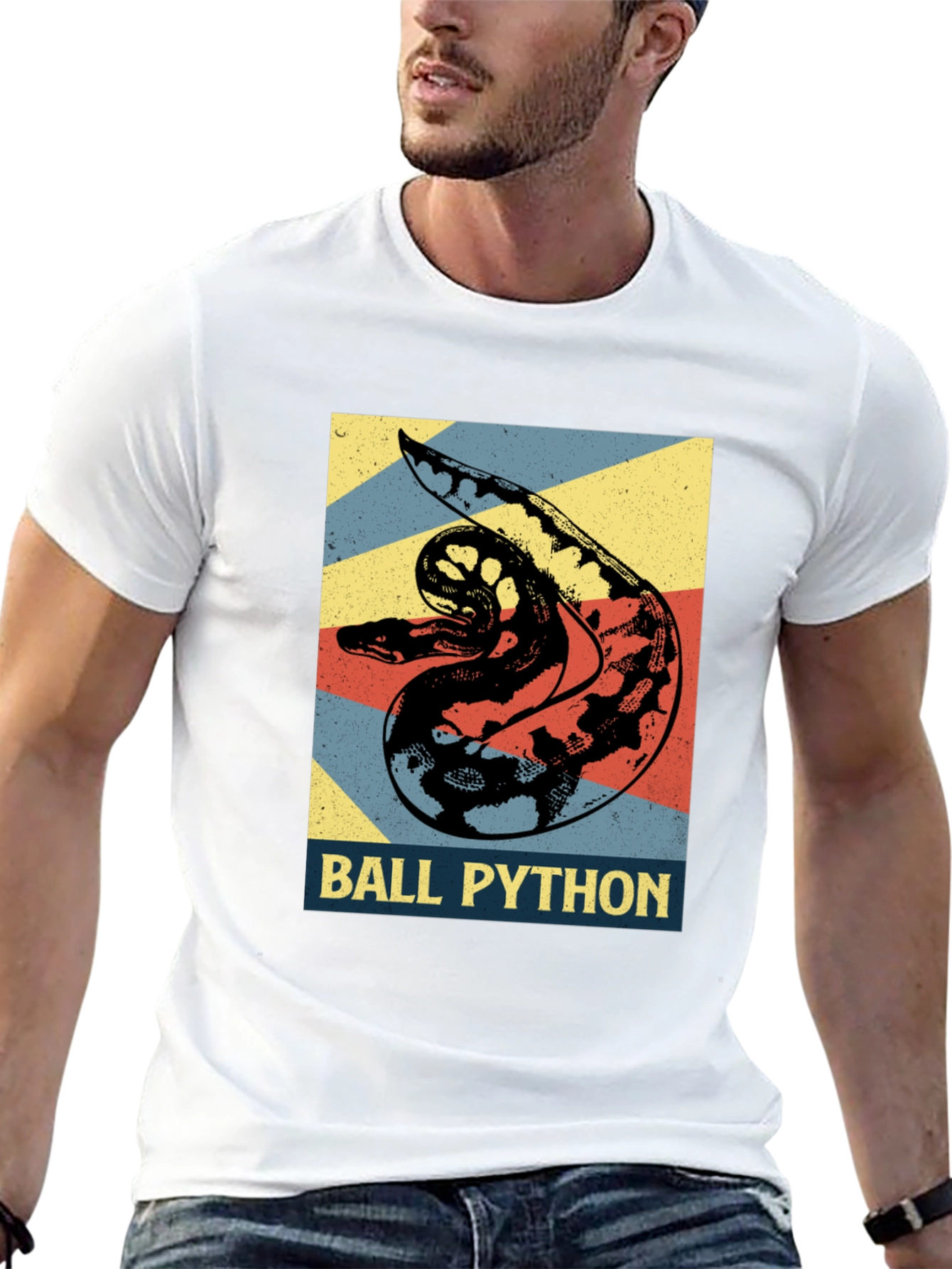 Black Ball Python Graphic T-Shirt - Reptile Lover Tee view 13