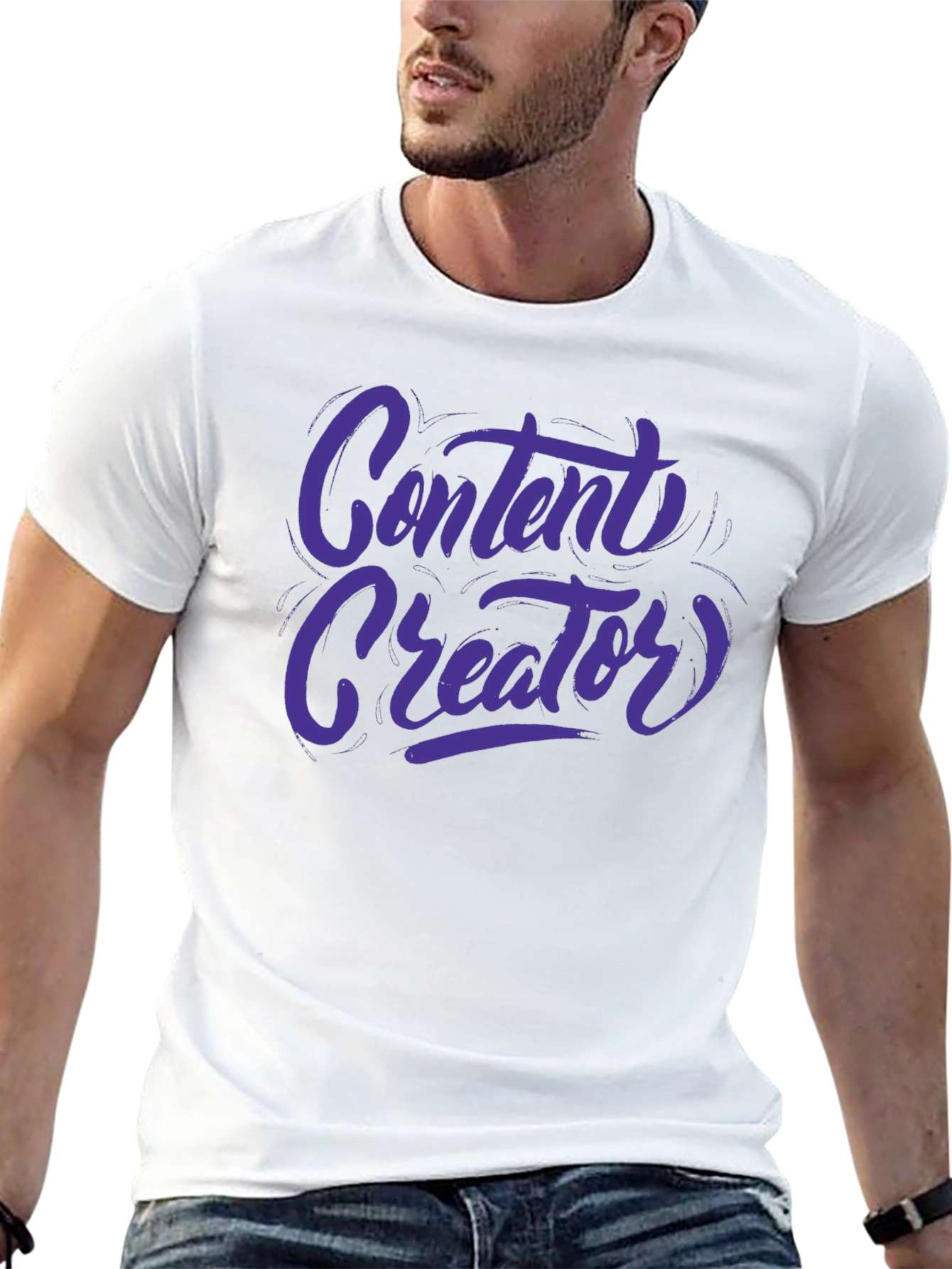 Black Content Creator Graphic Tee - Black view 13